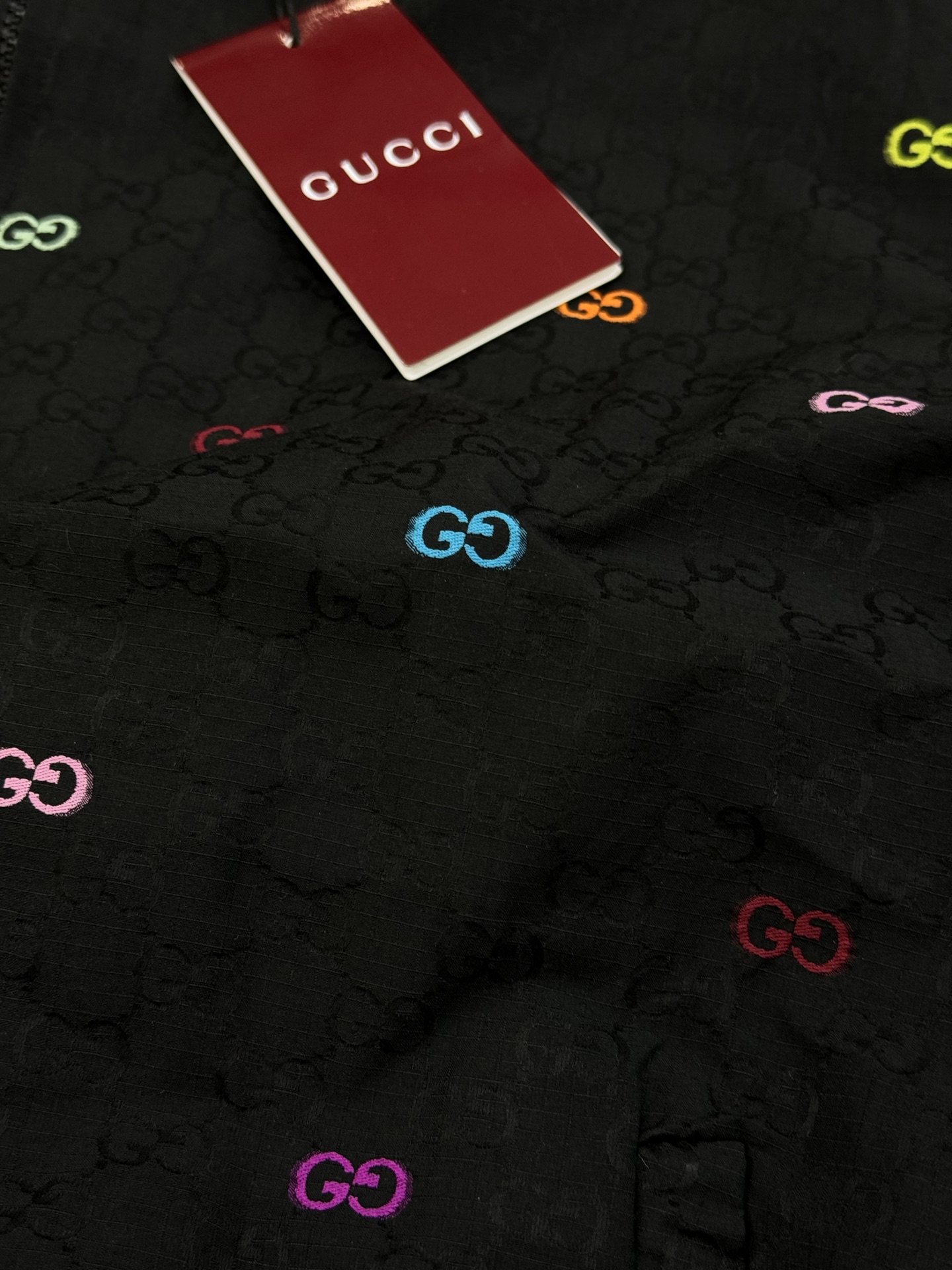 Gucci古奇25FW新款连帽夹克.原单推荐！以黑色GG棉质格子布匠心打造，通体缀饰GG刺绣🪡早秋系列融