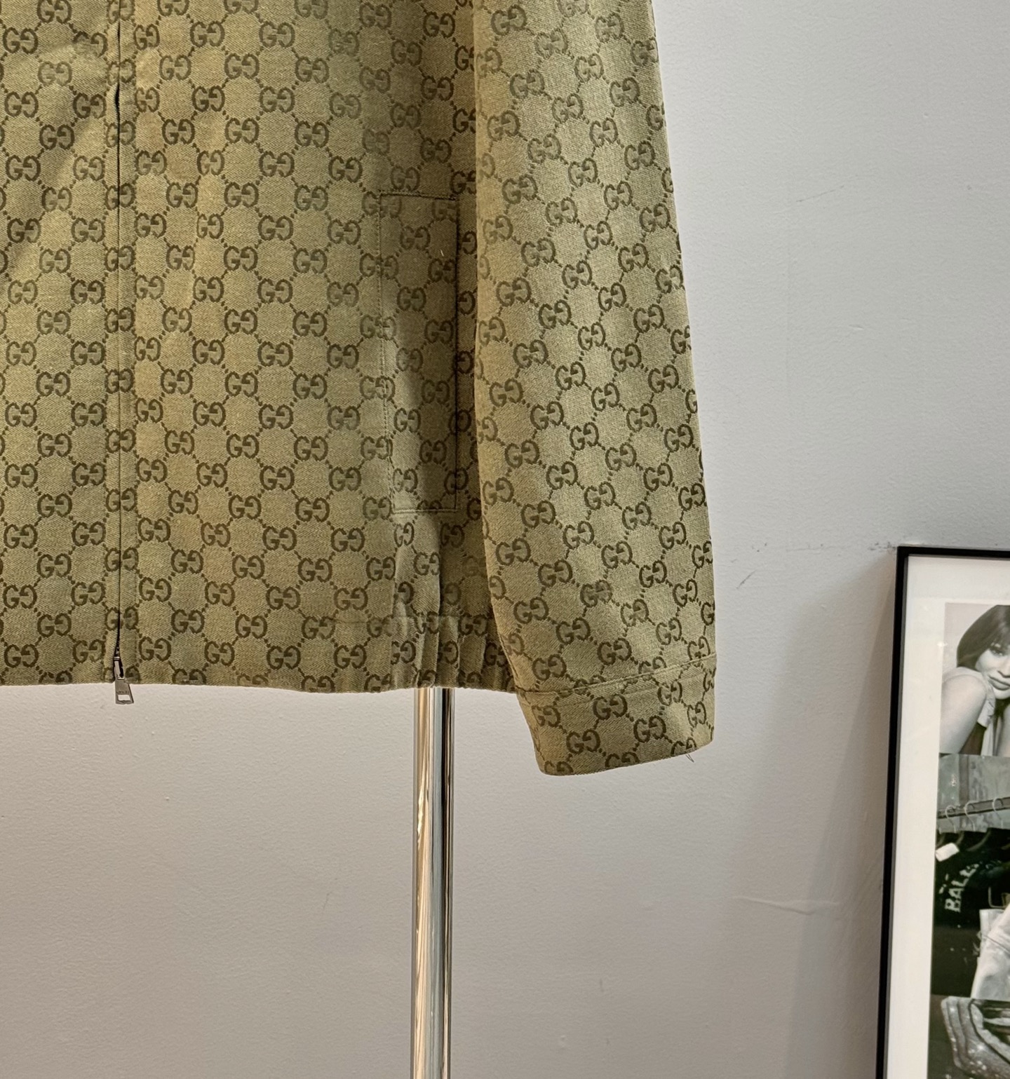 Gucci古奇25FW秋冬新品！GG帆布飞行夹克外套.男女同款！2025早秋系列运用精致又华丽的面料演绎