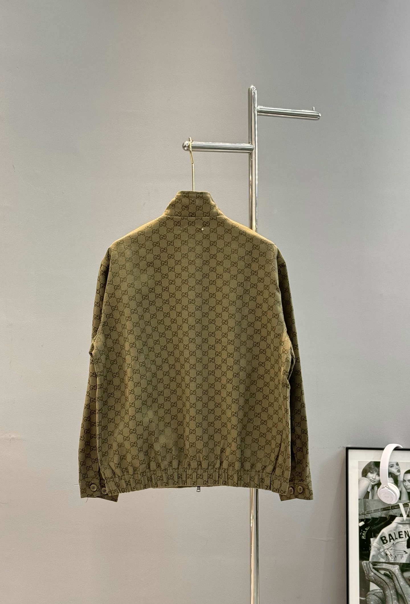 Gucci古奇25FW秋冬新品！GG帆布飞行夹克外套.男女同款！2025早秋系列运用精致又华丽的面料演绎