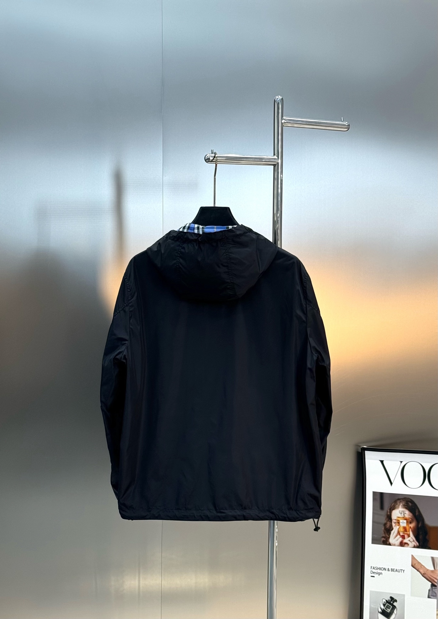 BBR巴宝莉25s新品.格纹双面穿连帽外套.定织定染格子面料，经典B家格子造型呈现.双面穿胸口基础款品牌