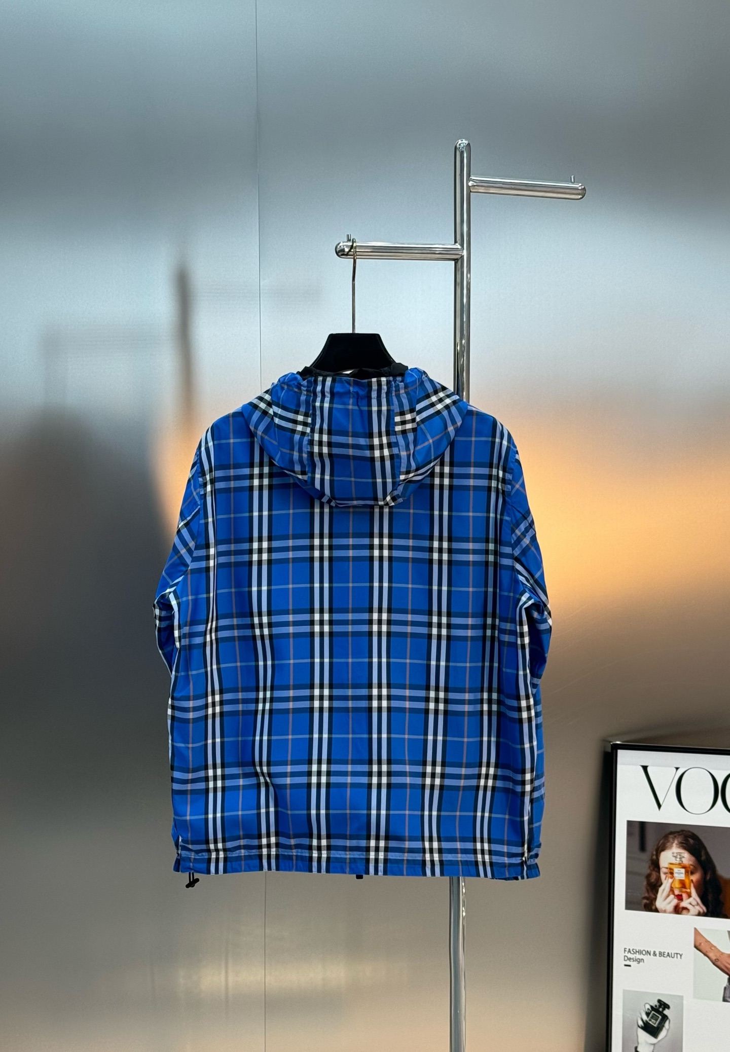 BBR巴宝莉25s新品.格纹双面穿连帽外套.定织定染格子面料，经典B家格子造型呈现.双面穿胸口基础款品牌