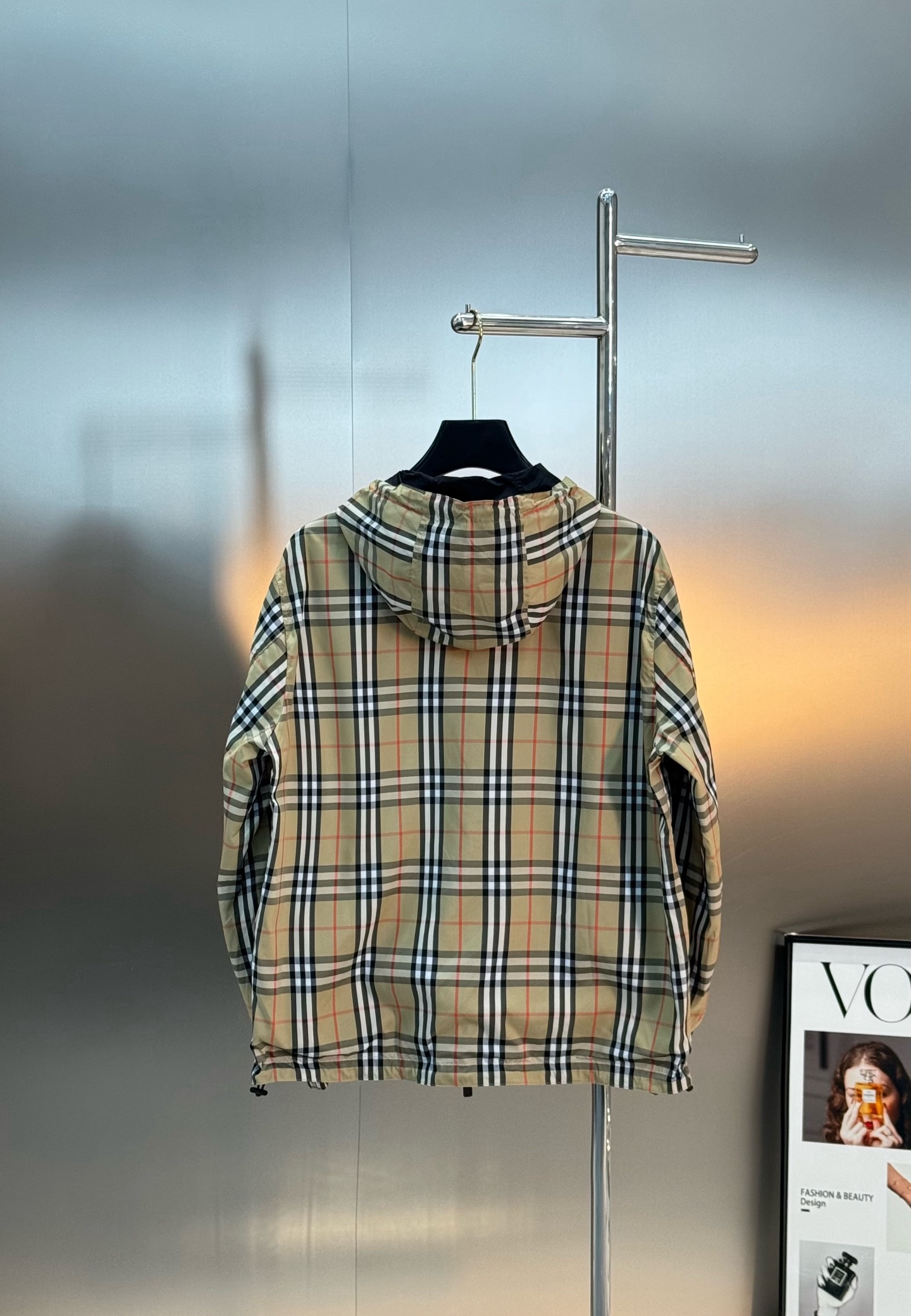 BBR巴宝莉25s新品.格纹双面穿连帽外套.定织定染格子面料，经典B家格子造型呈现.双面穿胸口基础款品牌