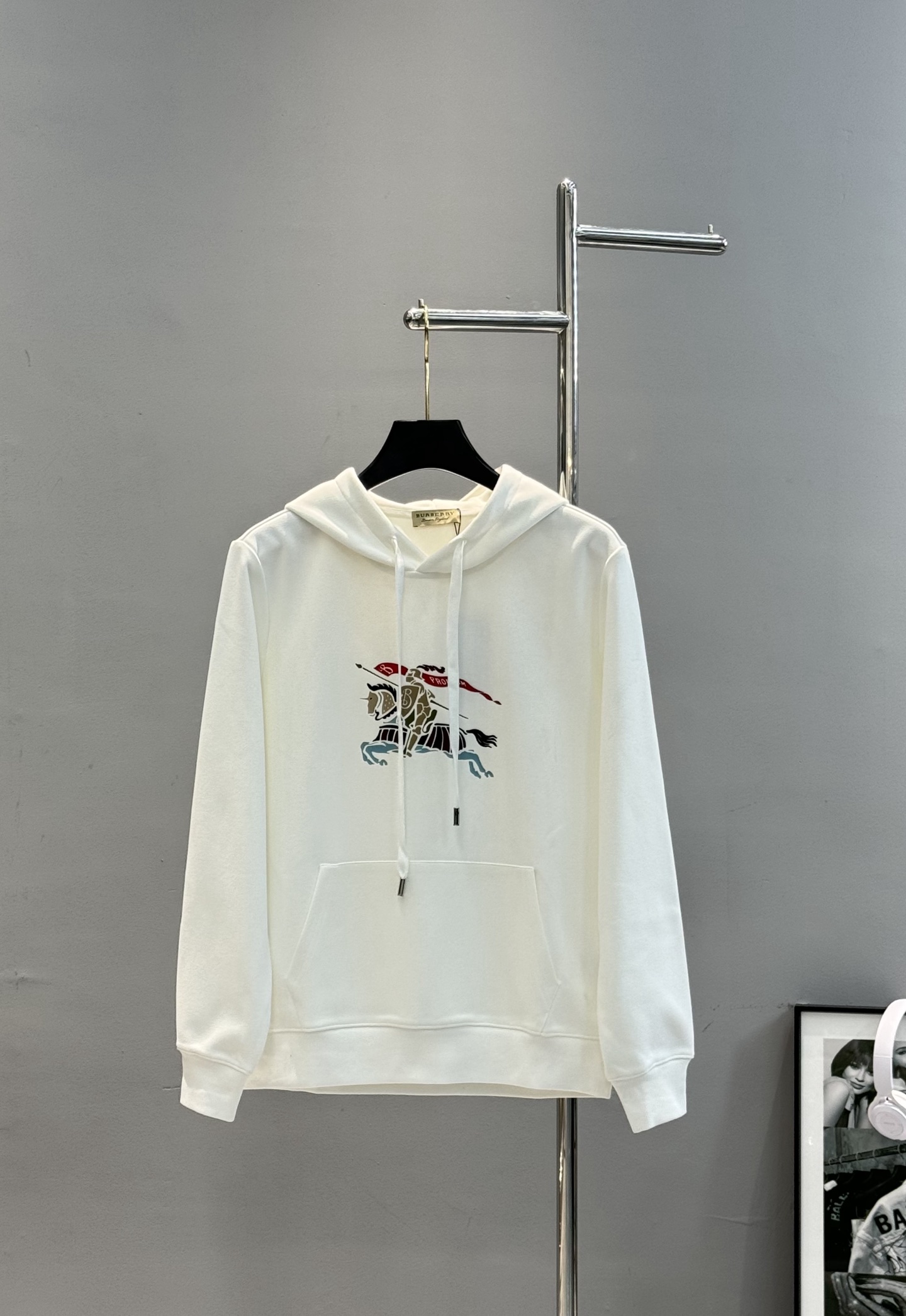 BBR*25S秋冬原单爆款连帽卫衣🔥男女同款！精致3D王牌战马印花工艺撞色设计.简单又高级！一款最基础的