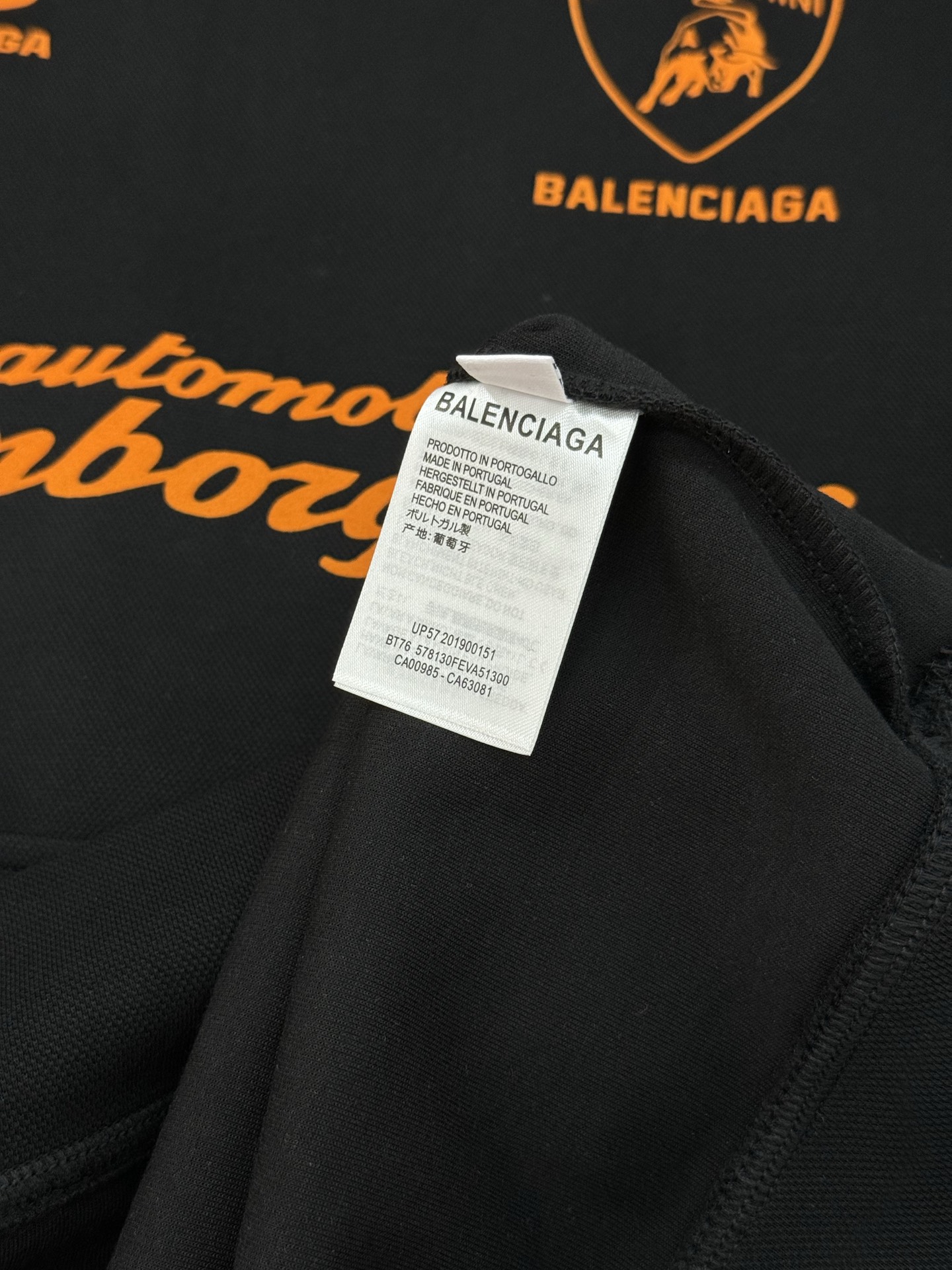 Balenciag*巴黎家25s新款连帽卫衣.联名款兰博基尼.男女同款！os版型真的很迷人.品牌图形字母