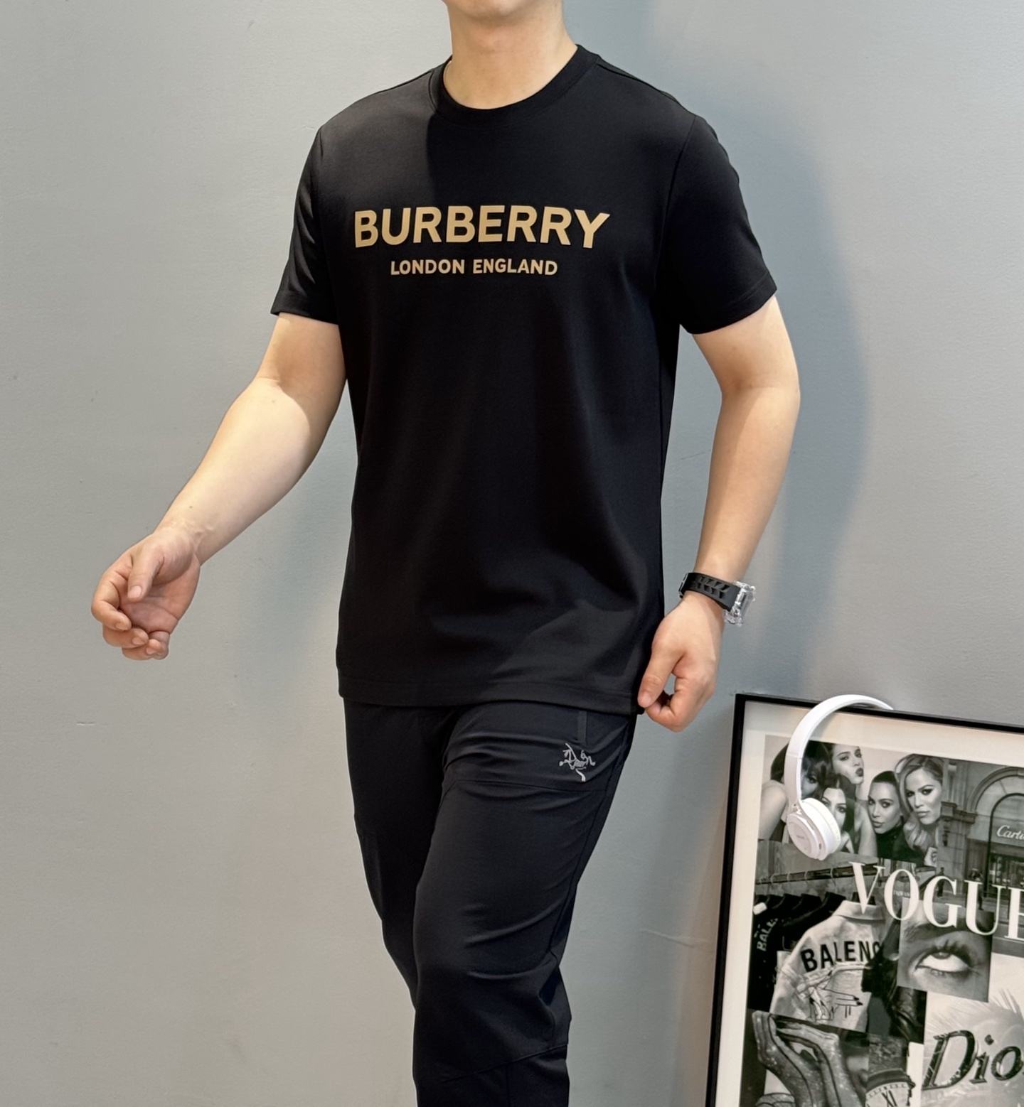 BBR*巴宝莉25s新款字母T恤.焕新升级百搭基础款，贸易公司出品！！甄选优质有机300g莫代尔棉面料，