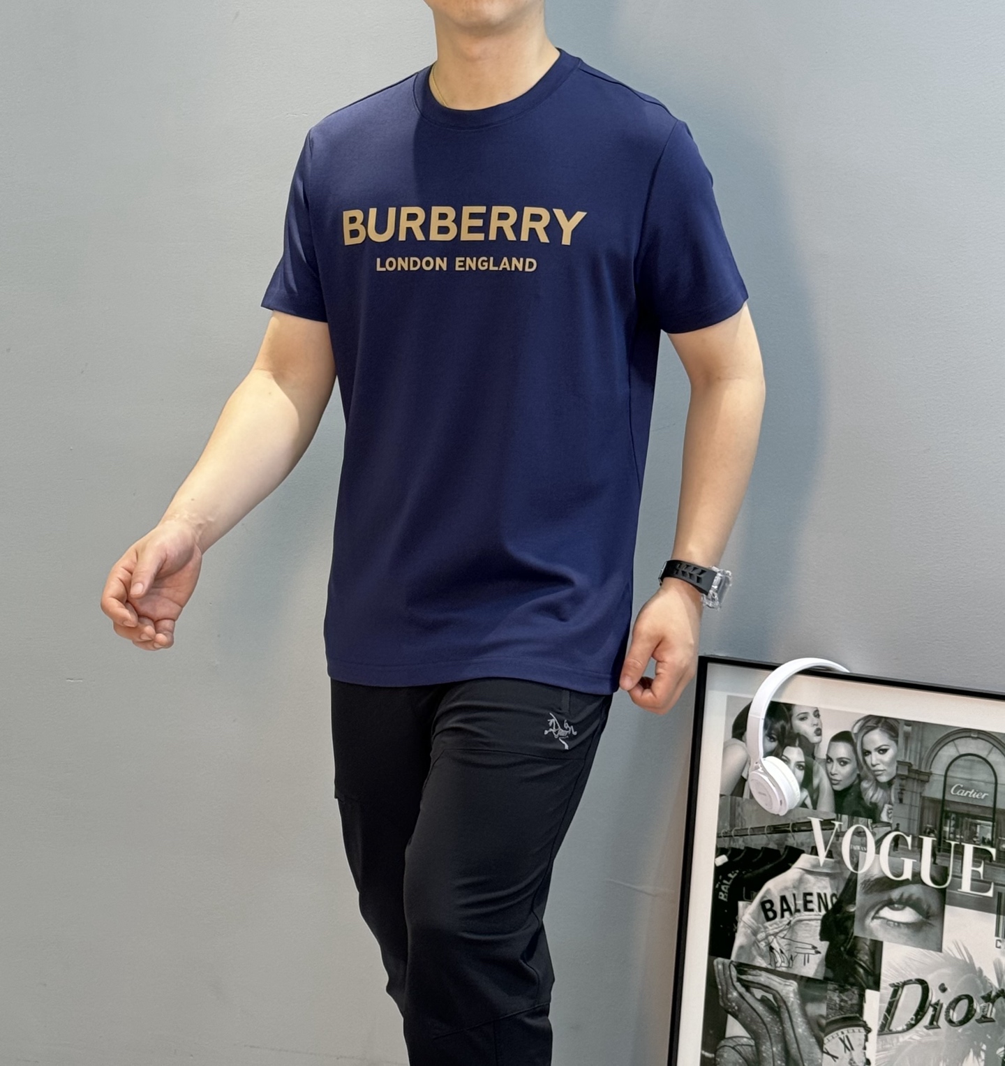 BBR*巴宝莉25s新款字母T恤.焕新升级百搭基础款，贸易公司出品！！甄选优质有机300g莫代尔棉面料，