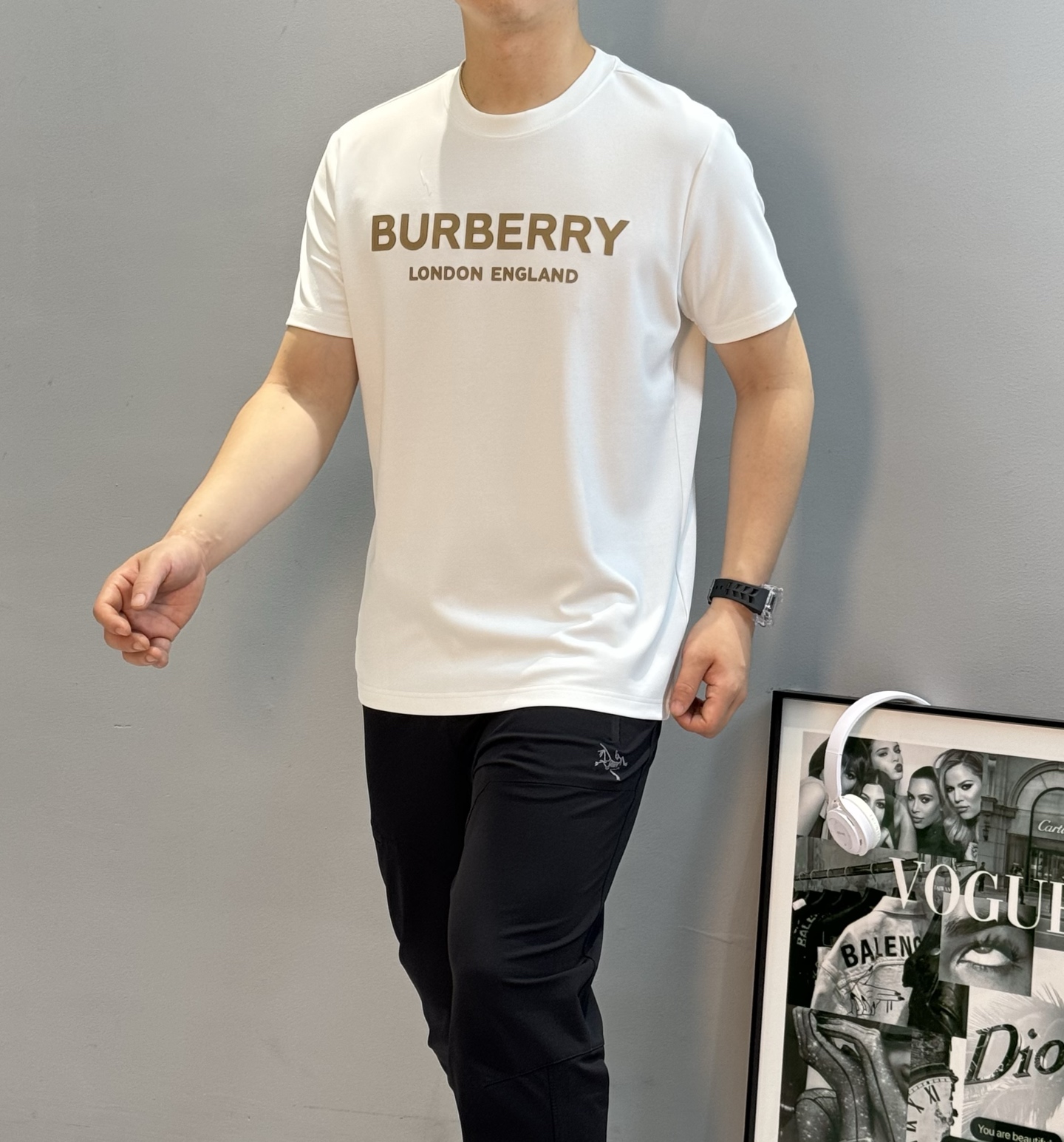 BBR*巴宝莉25s新款字母T恤.焕新升级百搭基础款，贸易公司出品！！甄选优质有机300g莫代尔棉面料，