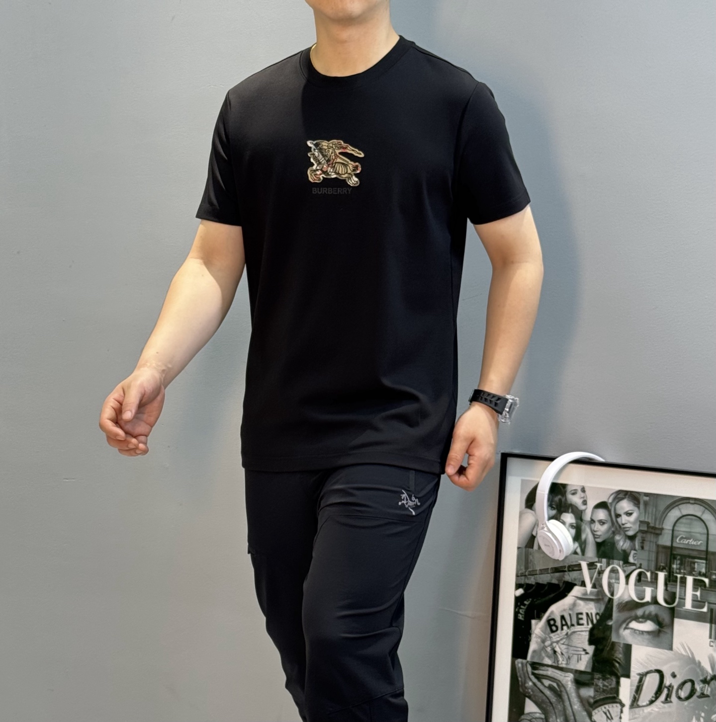 BBR*巴宝莉25s新款战马T恤.焕新升级百搭基础款，贸易公司出品！！甄选优质有机300g莫代尔棉面料，