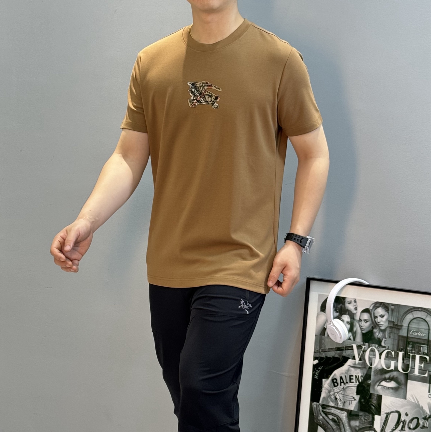 BBR*巴宝莉25s新款战马T恤.焕新升级百搭基础款，贸易公司出品！！甄选优质有机300g莫代尔棉面料，