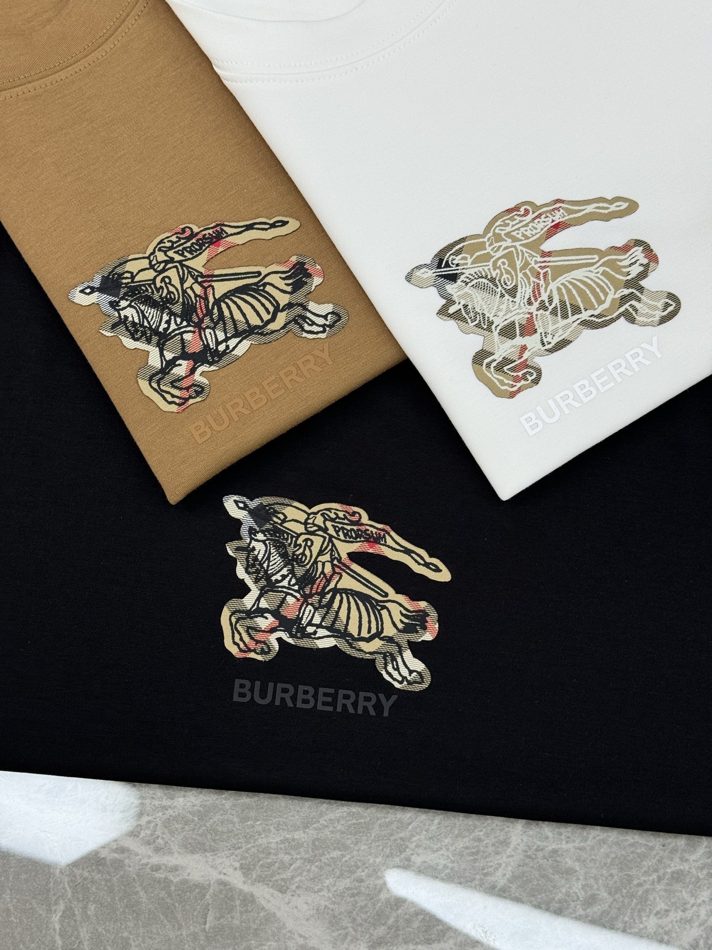 BBR*巴宝莉25s新款战马T恤.焕新升级百搭基础款，贸易公司出品！！甄选优质有机300g莫代尔棉面料，