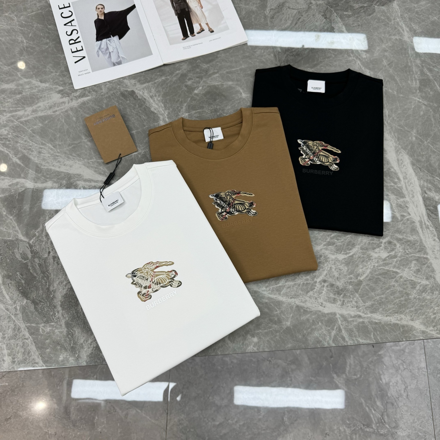 BBR*巴宝莉25s新款战马T恤.焕新升级百搭基础款，贸易公司出品！！甄选优质有机300g莫代尔棉面料，