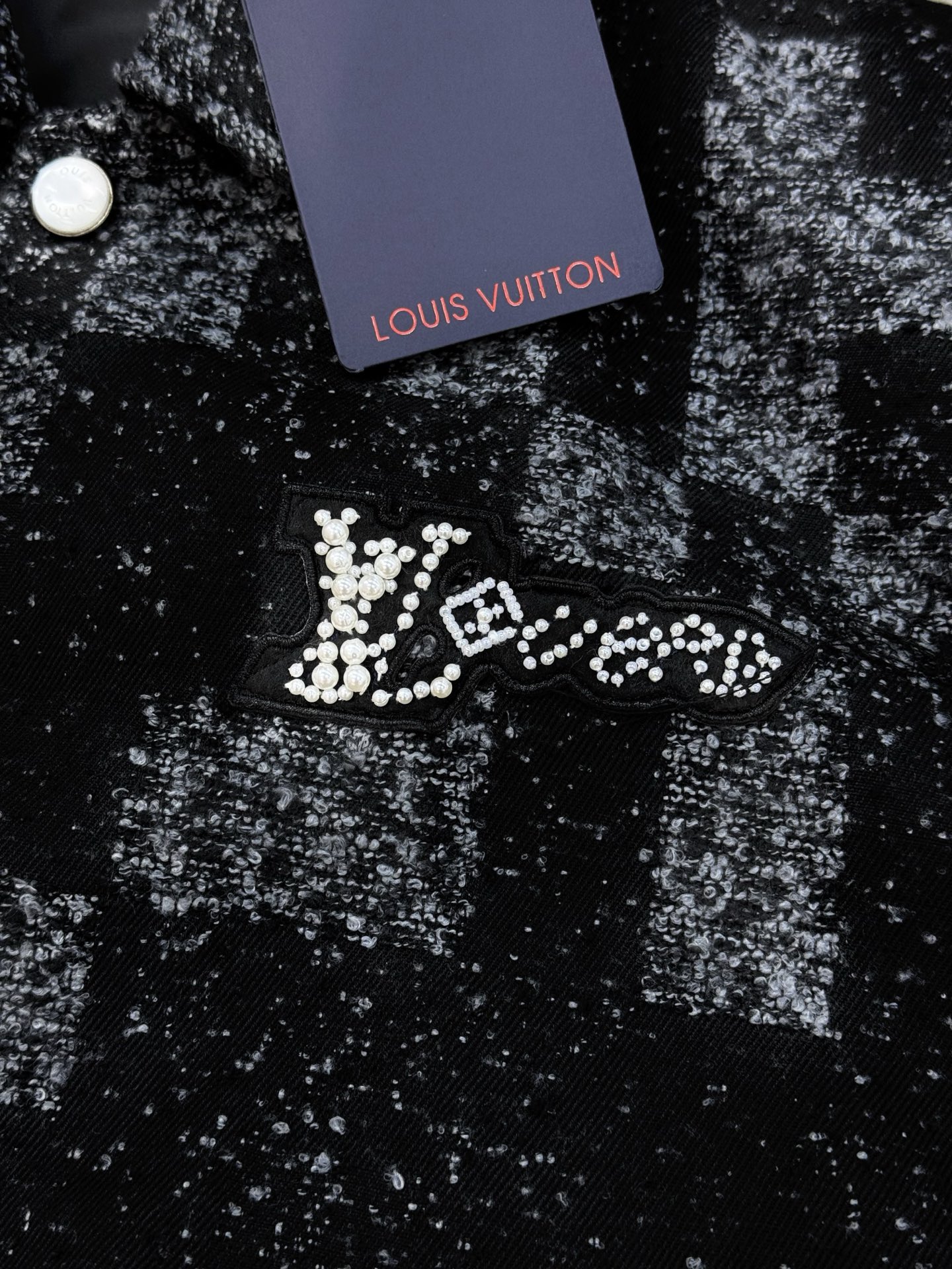 驴牌2025FW 秋冬新款翻领长袖棒球束腰夹克！男女同款！绒面皮革衣袖拼接毛呢衣身莱茵石和树脂珠饰点亮标