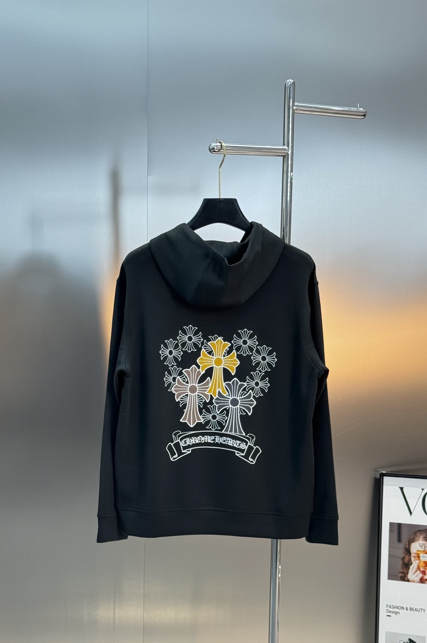 Chrome Hearts克罗心25s新款连帽卫.男女同款.可搭配套装.宽松版型运动休闲随意搭配.采用2