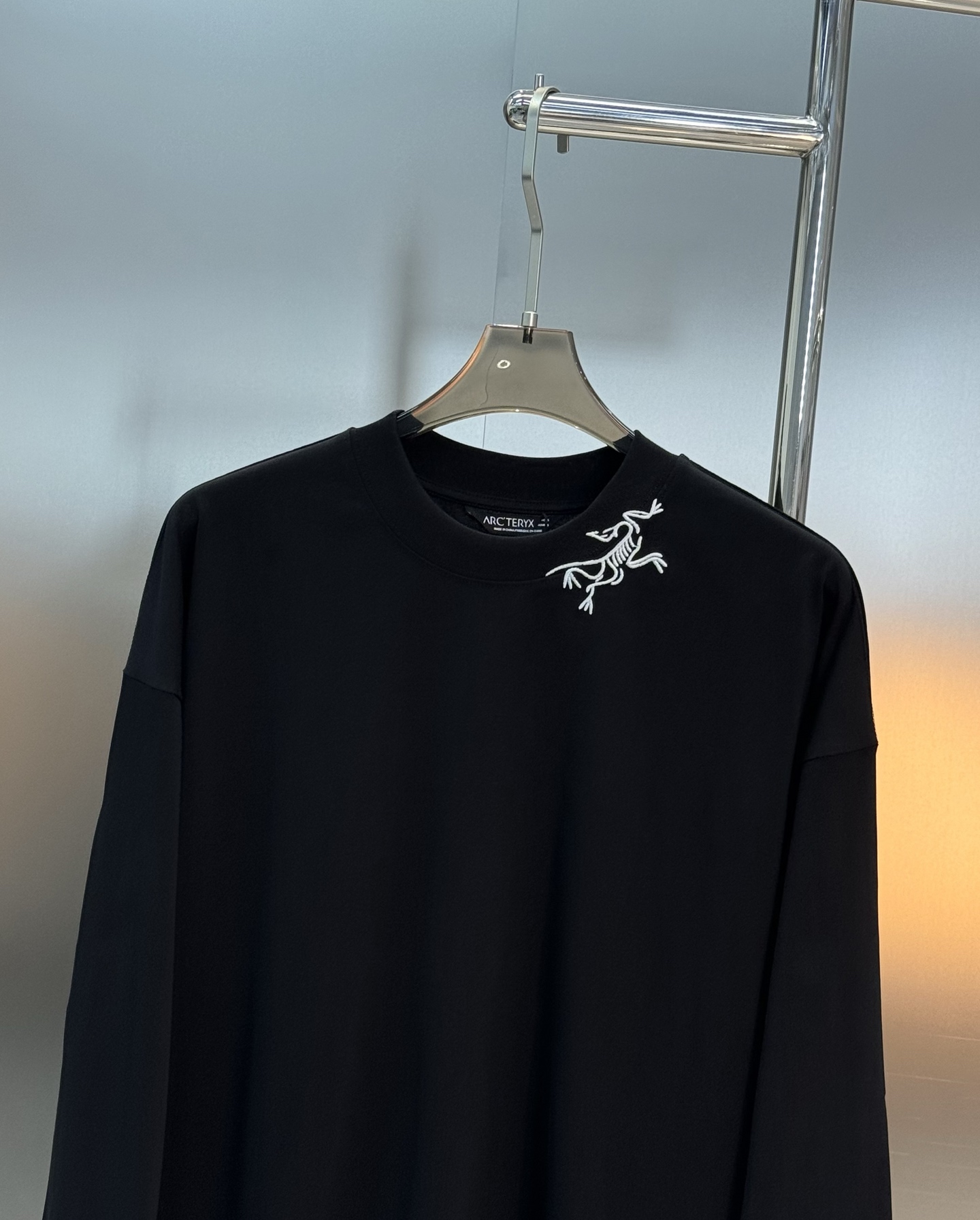 ARCTERY*始祖*鸟25s新款宽松版型长袖T恤.男女同款～小红书推荐！领口经典品牌造型🐦绣花🪡造型.
