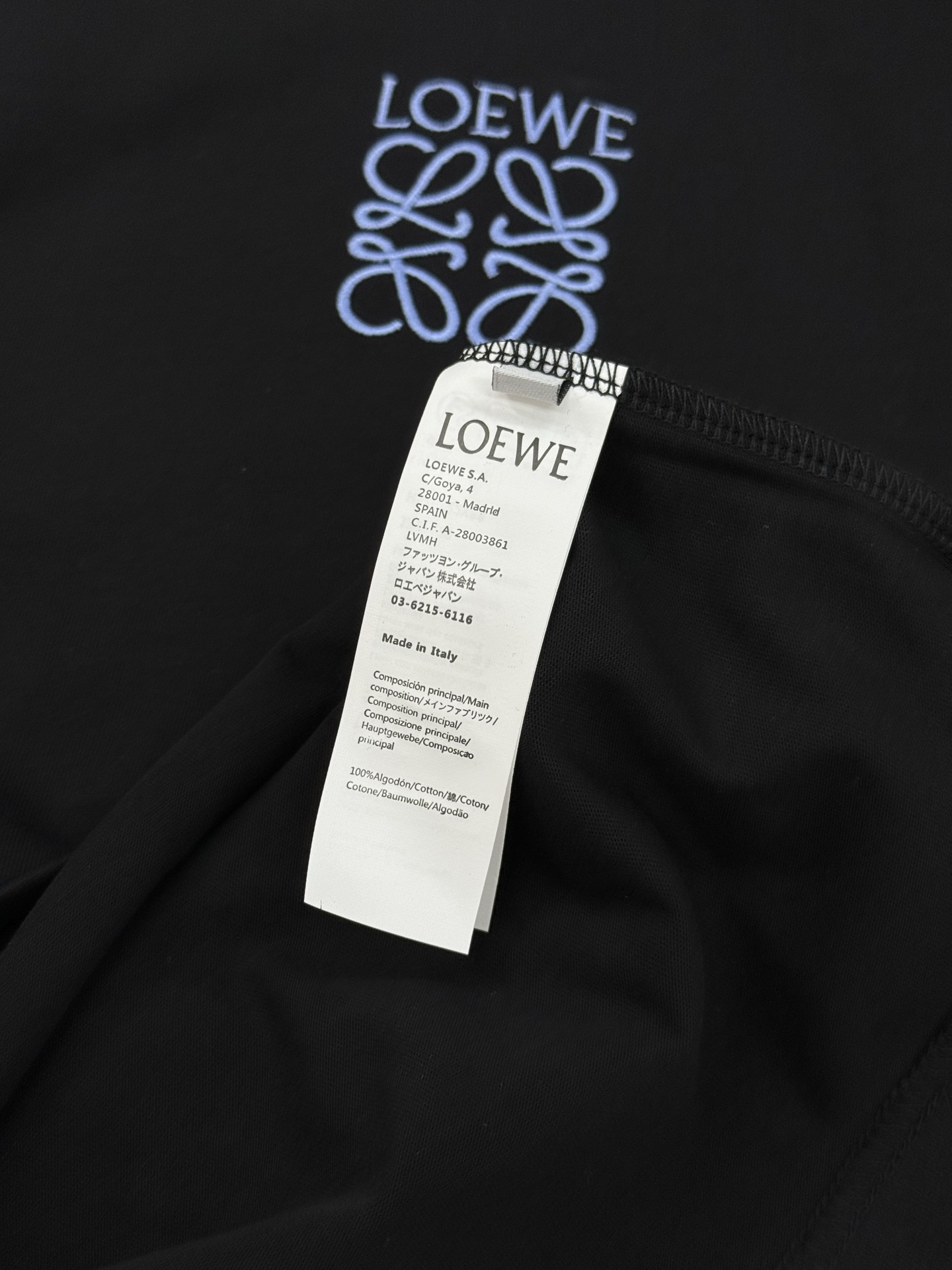 LOEWE罗意威25s新款长袖T恤.干净清爽款❤️男女同款！宽松版型真的很迷人.胸口精致3D绣花.潮流时