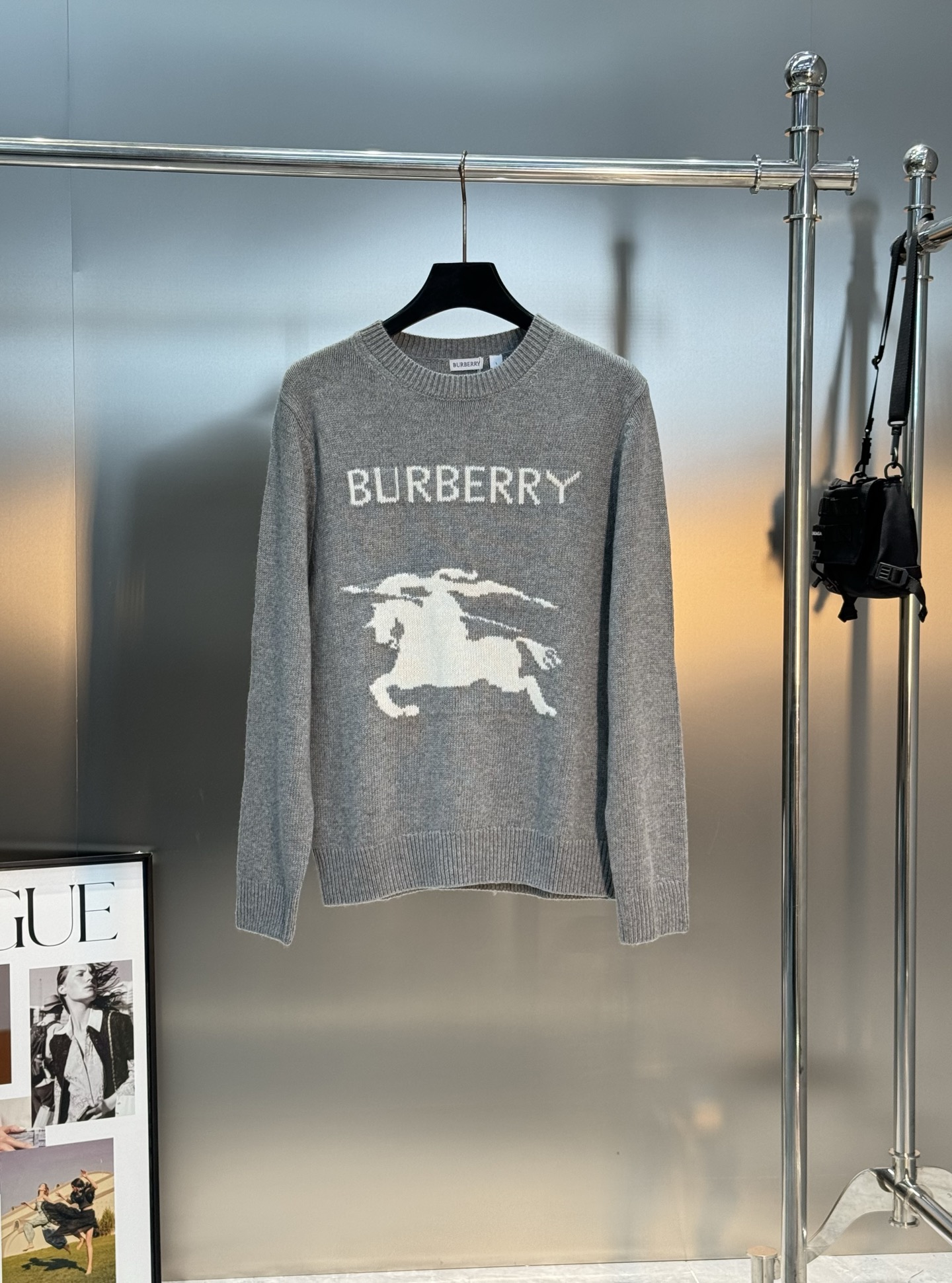 Burberry巴宝莉马术骑士徽标针织衫.原单推荐.男女同款！B BR马术骑士徽标针织衫，厚质羊毛羊绒混