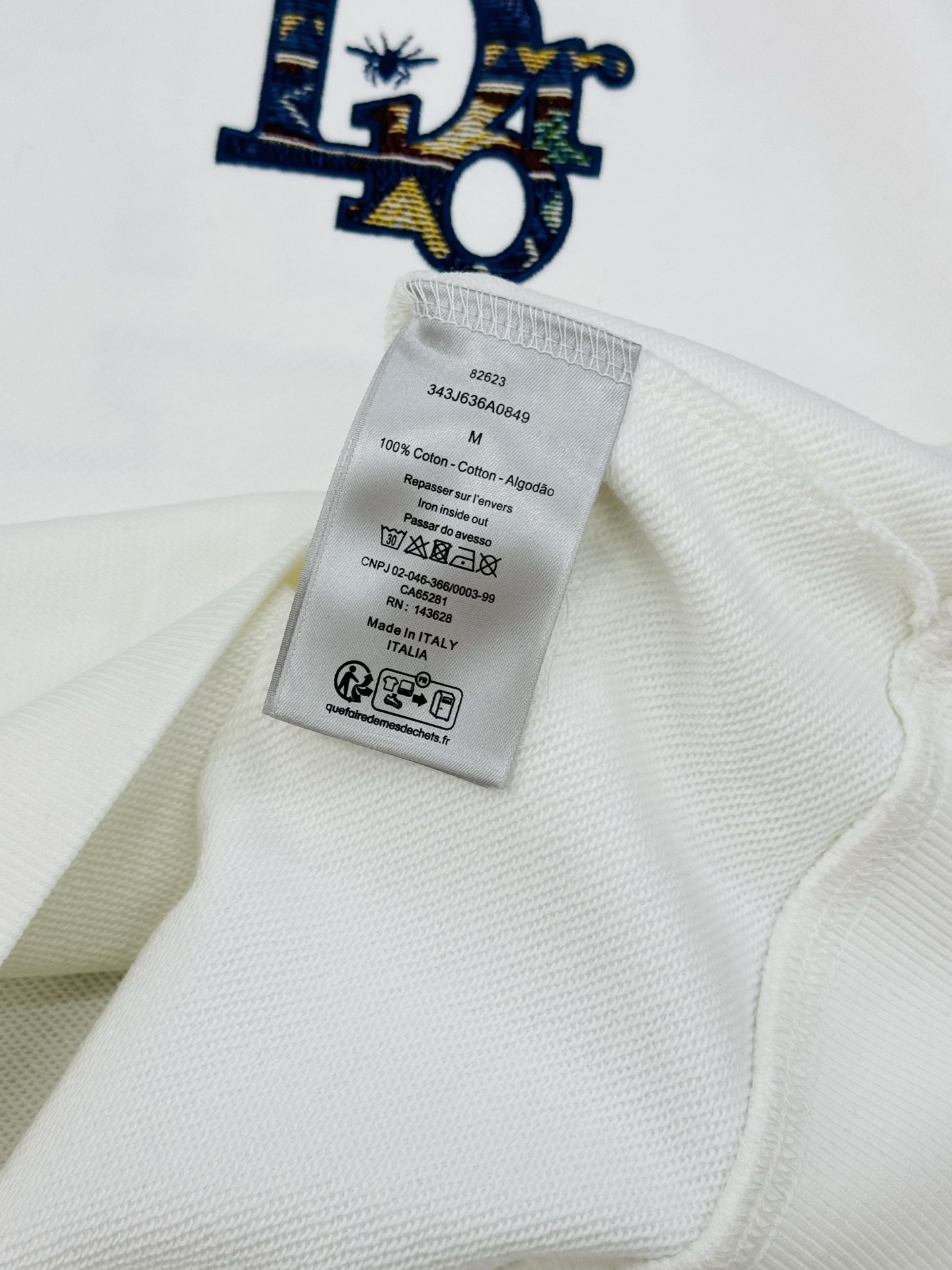 Dior Embroidered Letter Sweatshirt, Soft and Warm Cotton Fabric, Round Neck 8 i1760339996702 2207 0 6