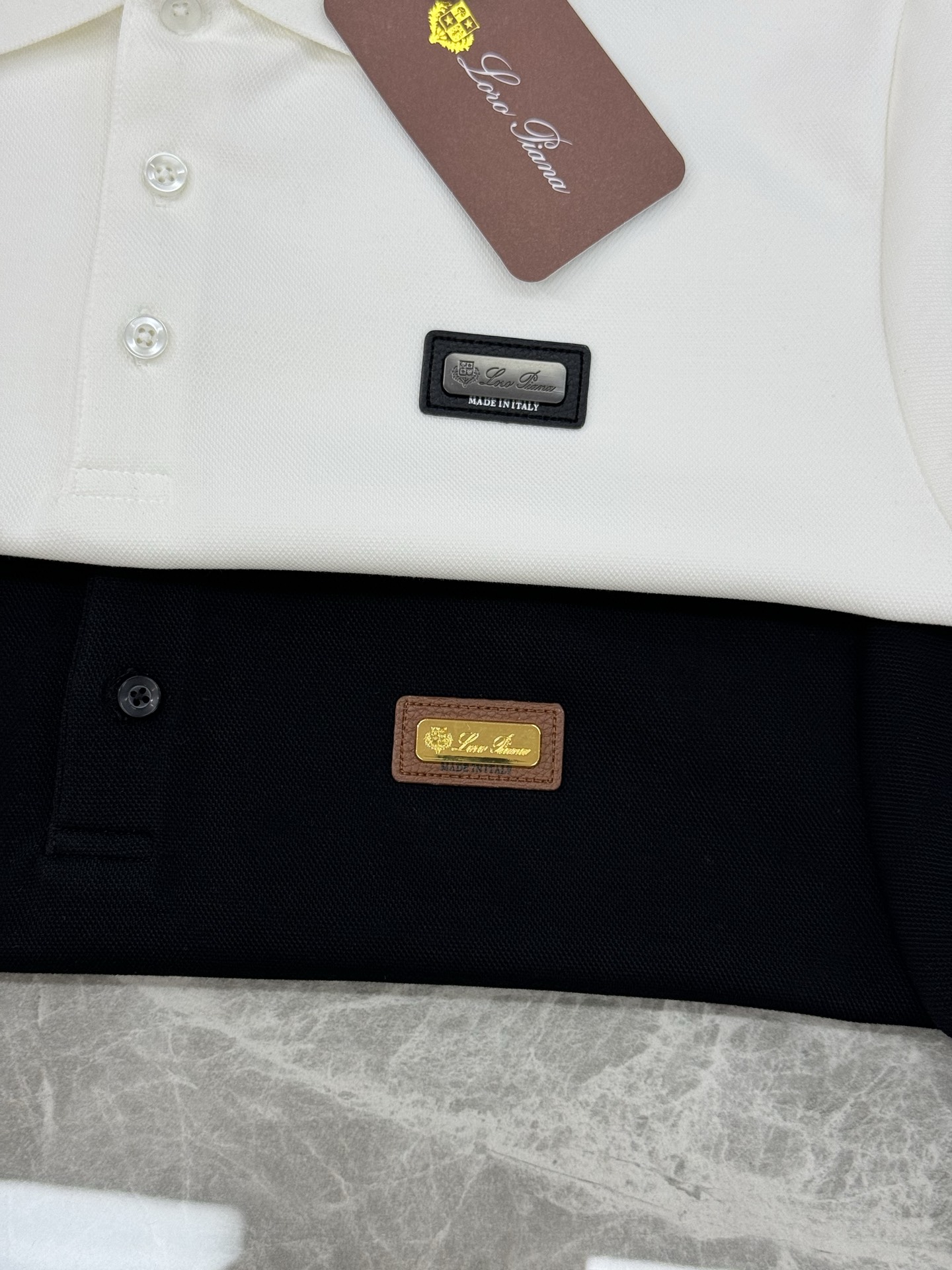 Loro Piana诺悠翩雅 25s秋冬新款男士休闲POLO.采用最新的经典的lP🆕原版五金打造的标识！