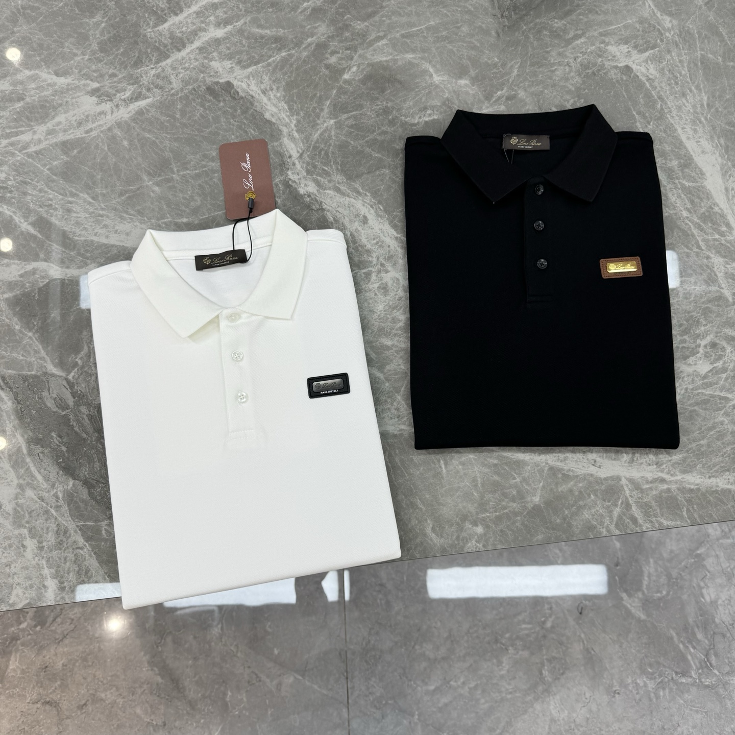 Loro Piana诺悠翩雅 25s秋冬新款男士休闲POLO.采用最新的经典的lP🆕原版五金打造的标识！