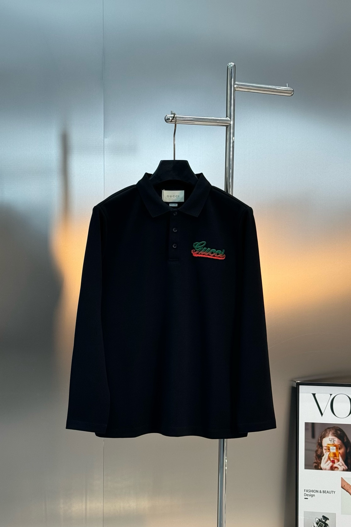 全品相推送～高端Gucci古奇25s新款男士长袖POLO衫.此类型的基础单品是每季必出现的…进口双丝光珠