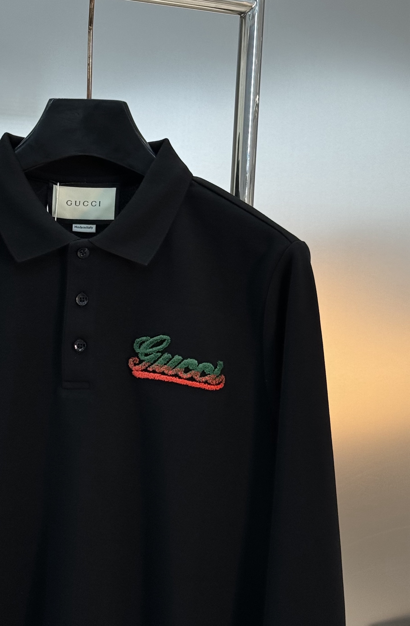 全品相推送～高端Gucci古奇25s新款男士长袖POLO衫.此类型的基础单品是每季必出现的…进口双丝光珠