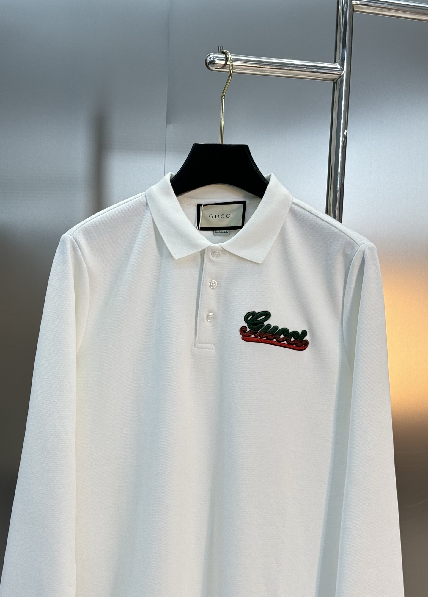 全品相推送～高端Gucci古奇25s新款男士长袖POLO衫.此类型的基础单品是每季必出现的…进口双丝光珠