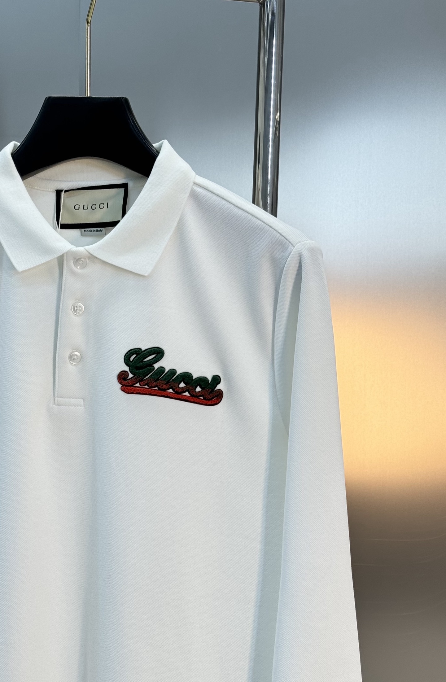 全品相推送～高端Gucci古奇25s新款男士长袖POLO衫.此类型的基础单品是每季必出现的…进口双丝光珠