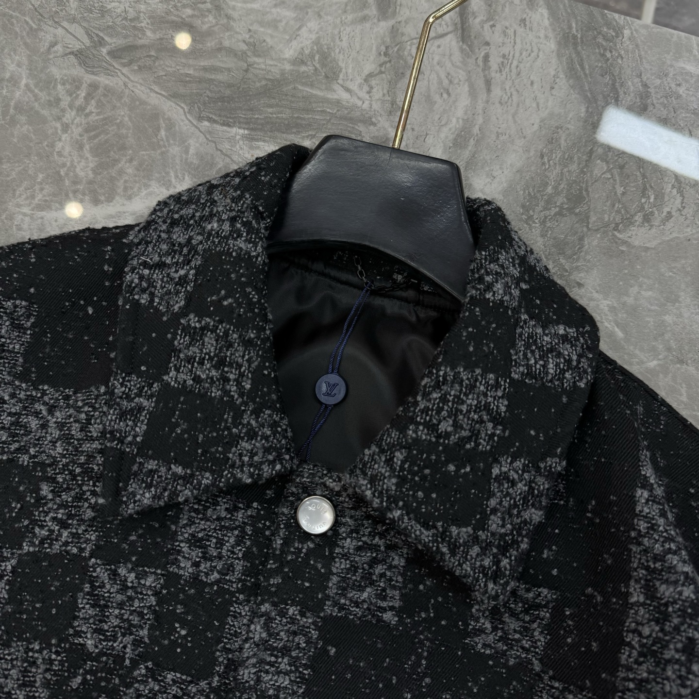 驴牌2025FW 秋冬新款翻领长袖棒球束腰夹克！男女同款！绒面皮革衣袖拼接毛呢衣身莱茵石和树脂珠饰点亮标