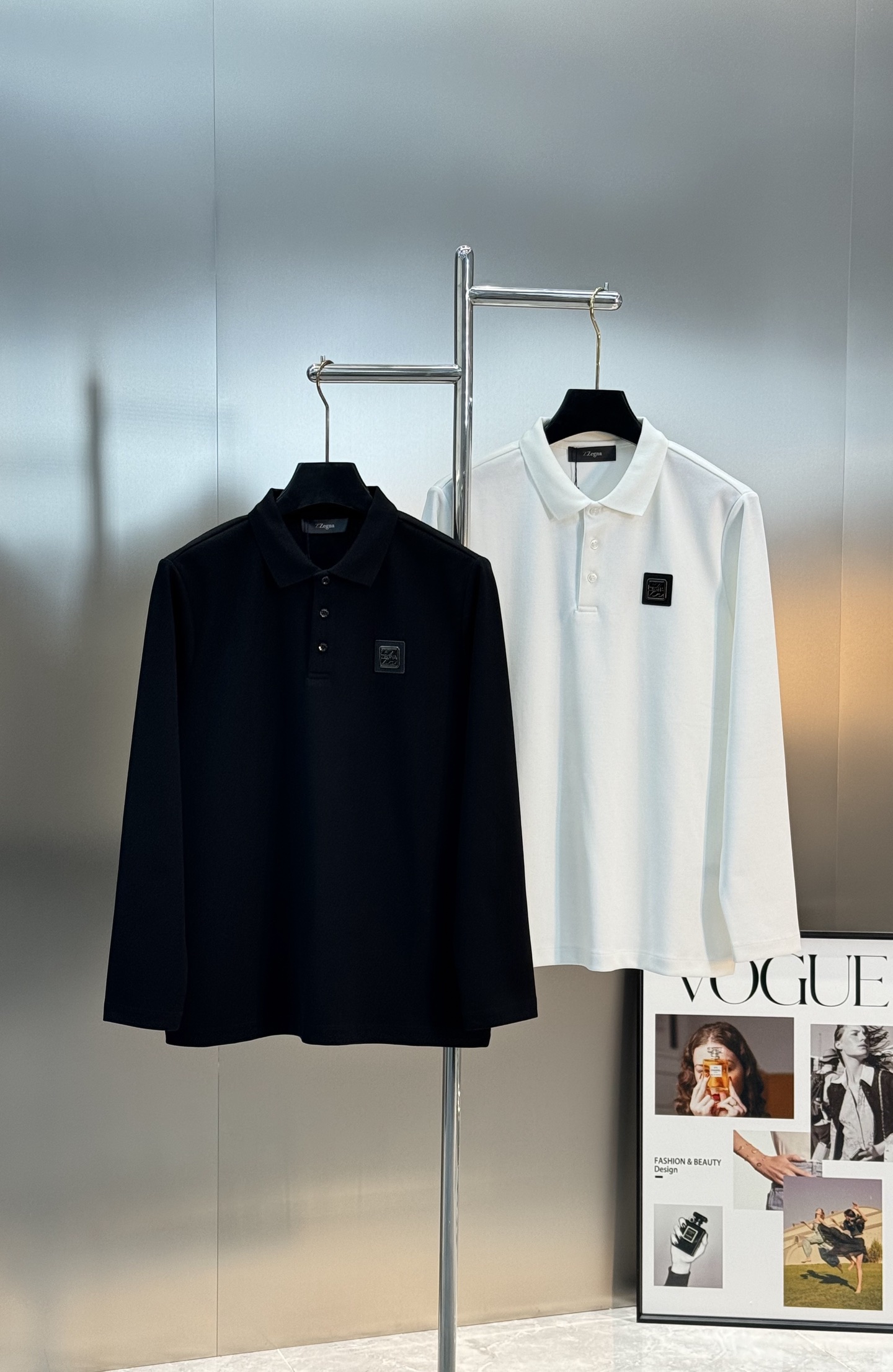 Z Zeng杰尼亚2025ss新款男士长袖Polo衫！简约时尚大气不失优雅，单穿内搭体面过人，品质控/细