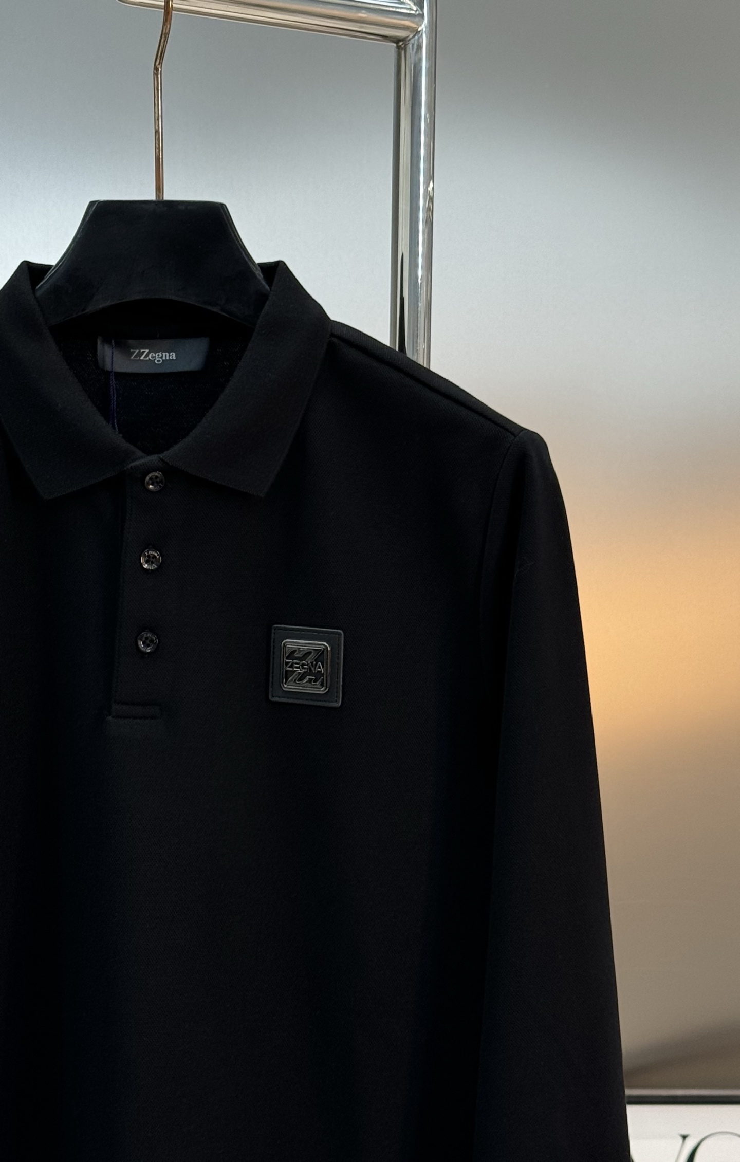 Z Zeng杰尼亚2025ss新款男士长袖Polo衫！简约时尚大气不失优雅，单穿内搭体面过人，品质控/细