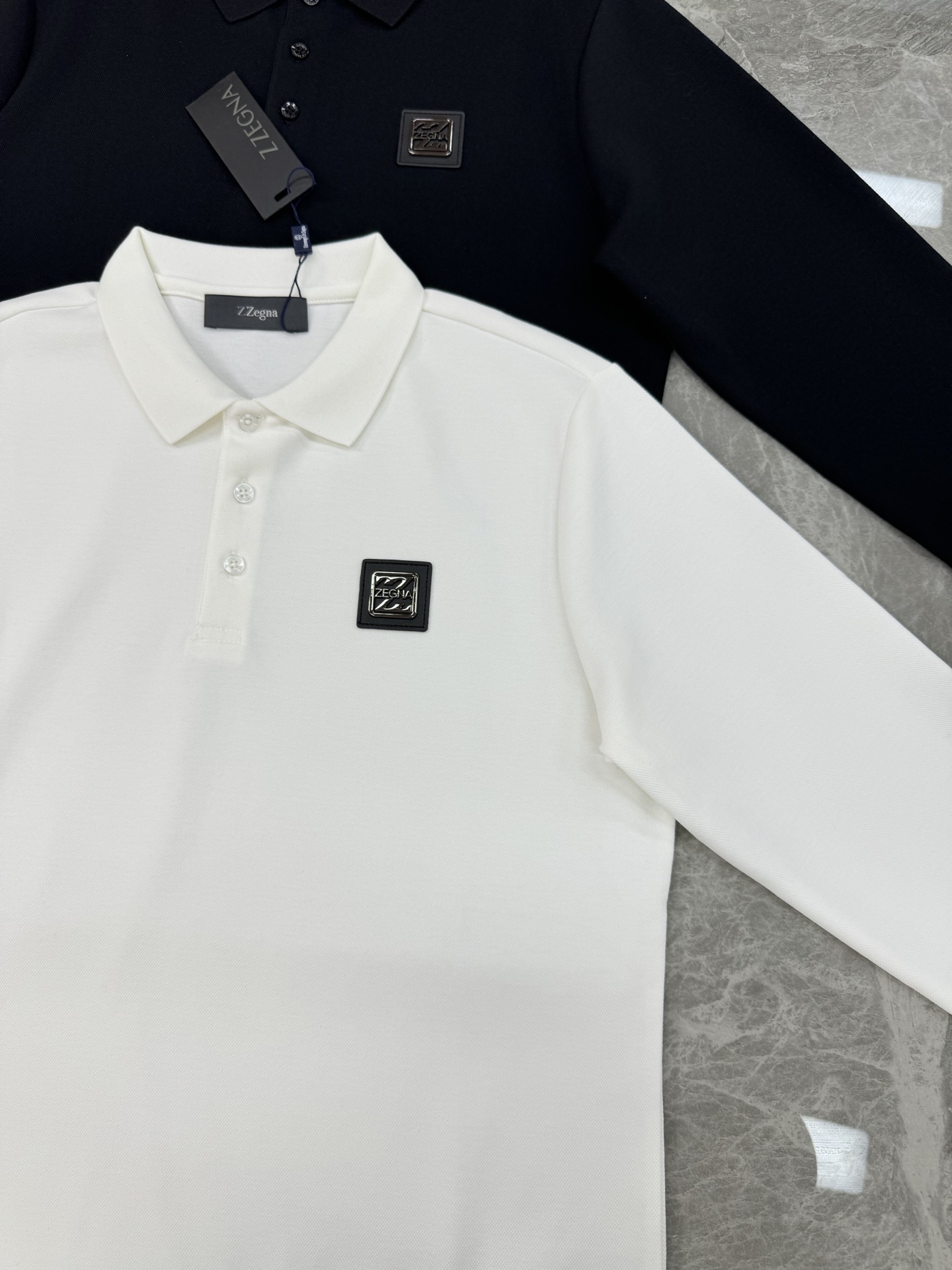 Z Zeng杰尼亚2025ss新款男士长袖Polo衫！简约时尚大气不失优雅，单穿内搭体面过人，品质控/细