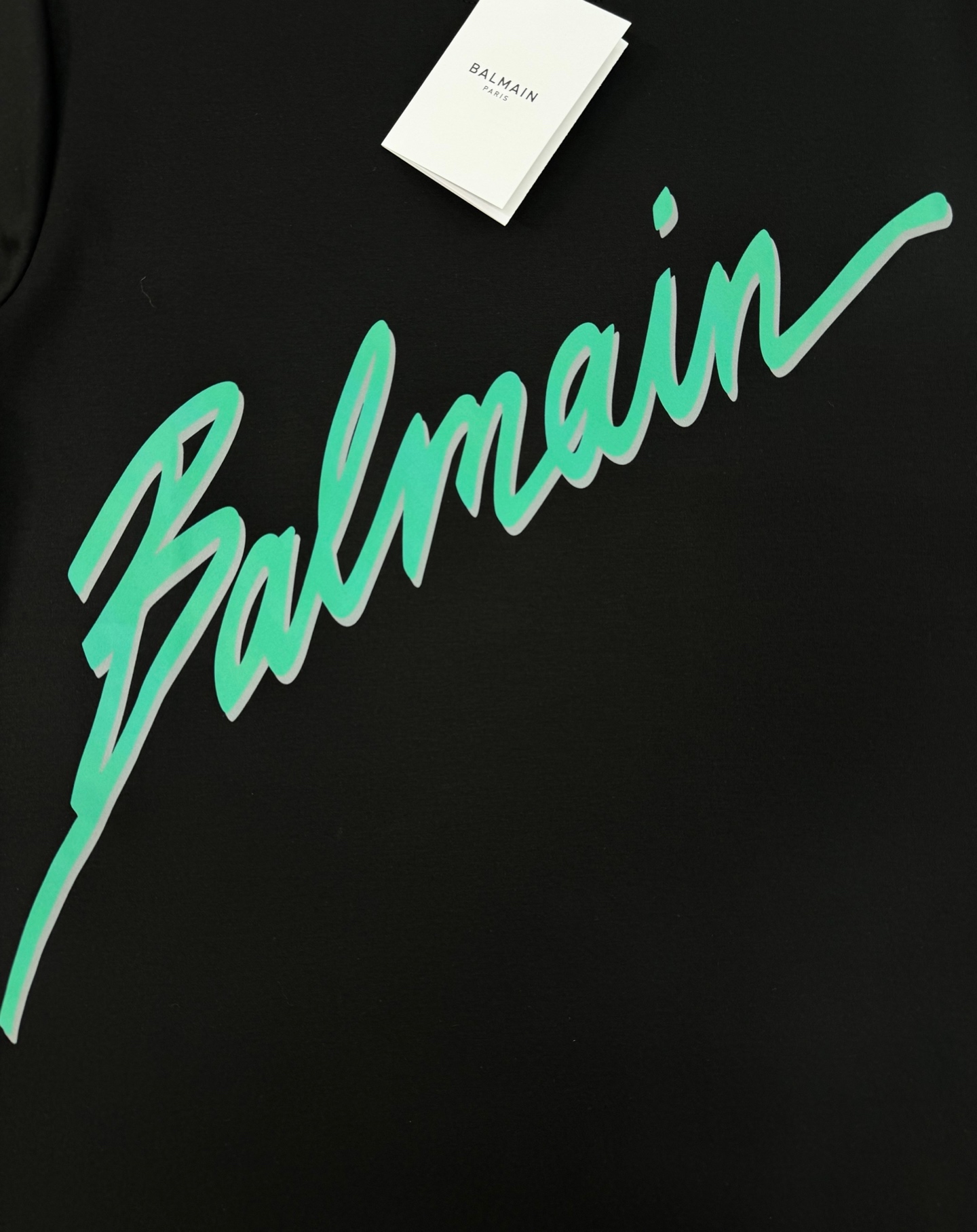 BALMAIN*巴尔曼25s新款莫代尔长袖T恤❤️基础款的领军人物.胸口经典字母大图形3D立体烫画！绿色