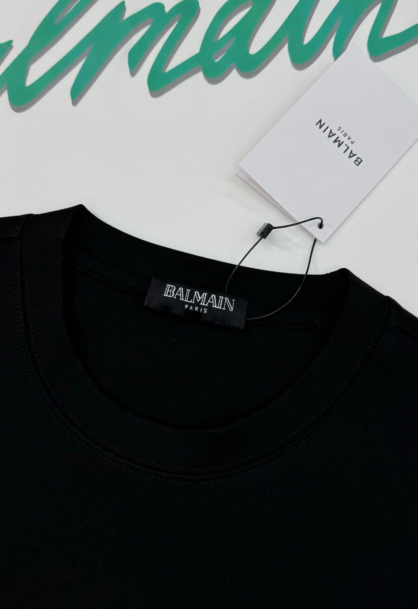 BALMAIN*巴尔曼25s新款莫代尔长袖T恤❤️基础款的领军人物.胸口经典字母大图形3D立体烫画！绿色