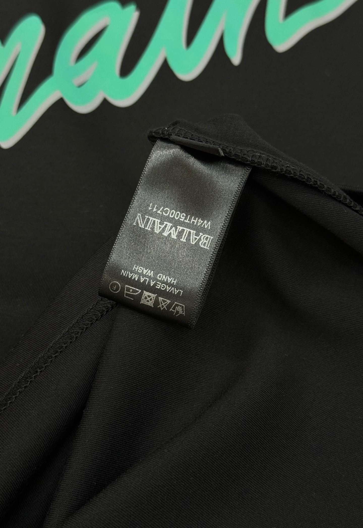 BALMAIN*巴尔曼25s新款莫代尔长袖T恤❤️基础款的领军人物.胸口经典字母大图形3D立体烫画！绿色