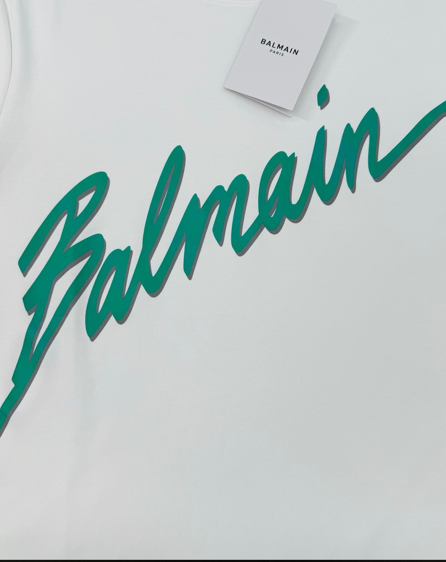 BALMAIN*巴尔曼25s新款莫代尔长袖T恤❤️基础款的领军人物.胸口经典字母大图形3D立体烫画！绿色