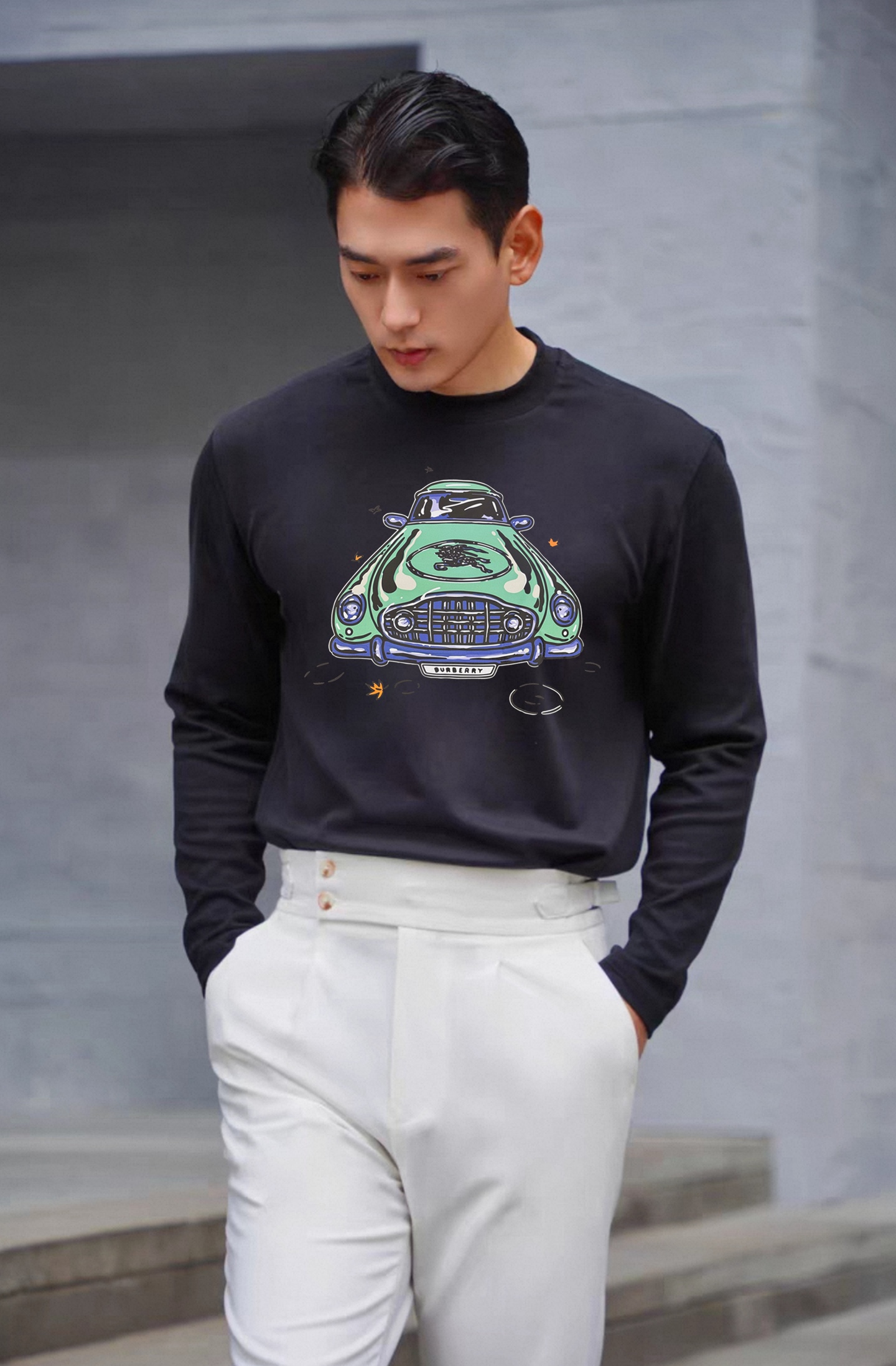 BBR*巴宝-莉25s新款莫代尔长袖T恤.焕新升级百搭基础款，贸易公司出品！！甄选优质有机300g莫代尔