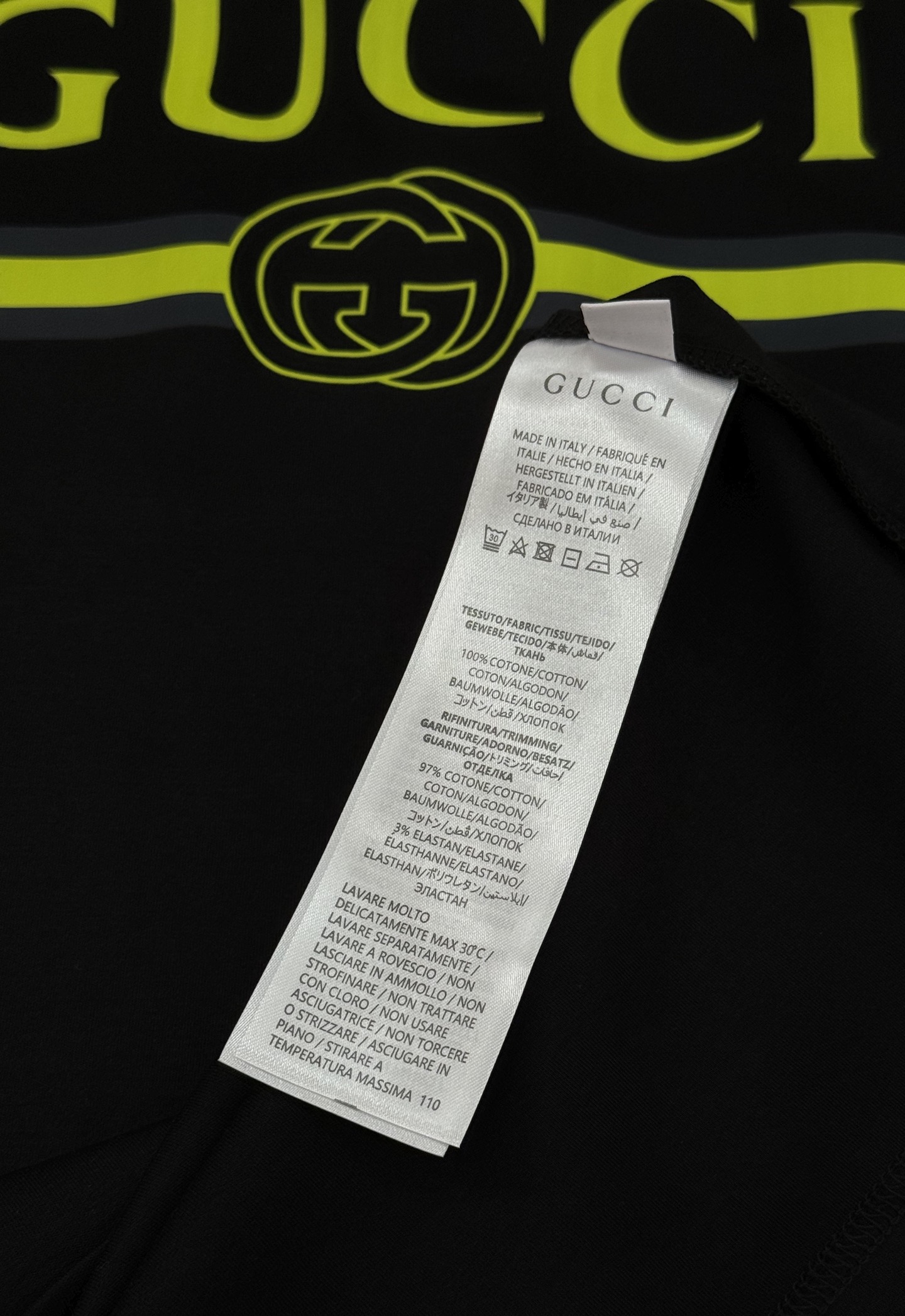 GUCC*古-齐25s新品莫代尔长袖T恤.非常趣味的即视感！！！胸前经典多彩徽标费时费工，撞色烫画工艺.