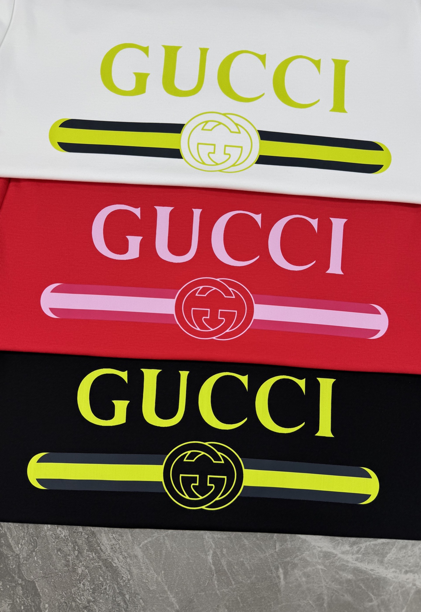 GUCC*古-齐25s新品莫代尔长袖T恤.非常趣味的即视感！！！胸前经典多彩徽标费时费工，撞色烫画工艺.