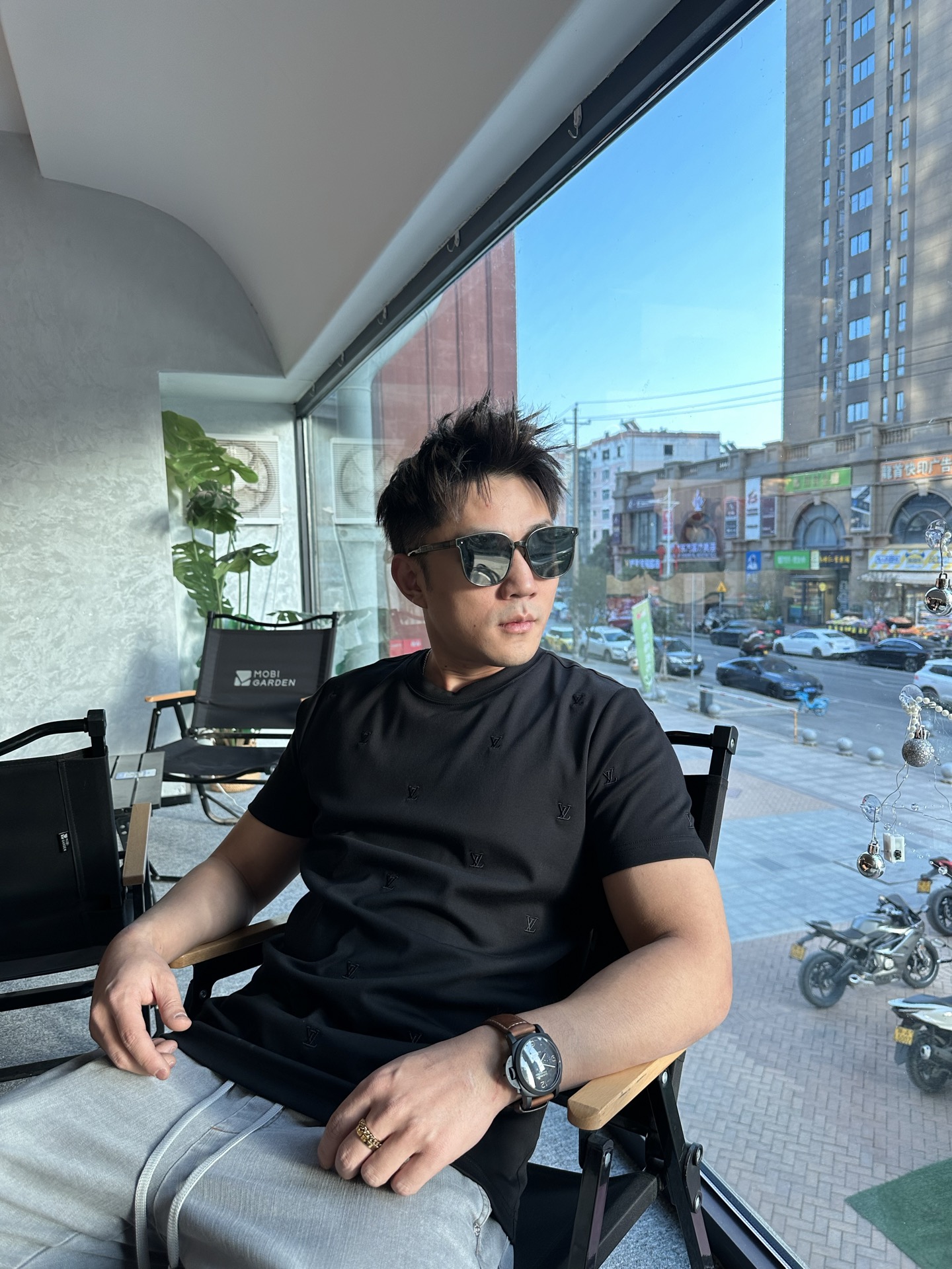 驴牌*25s新款莫代尔短袖T恤.满身重工3D字母绣花.本色绣花简单高级！高克重300g莫代尔棉.胸口老花