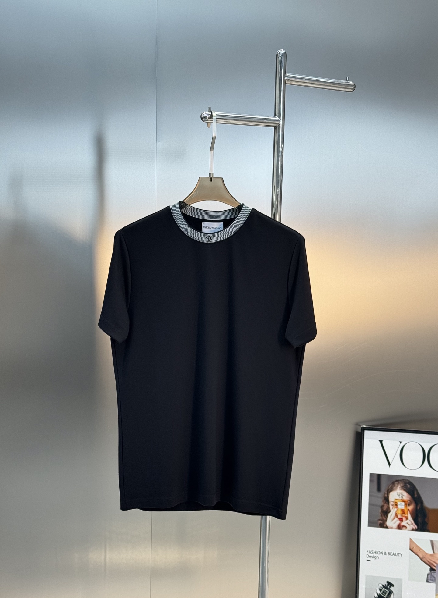 ARMAN*阿玛尼新品男士圆领短袖.莫代尔加厚款！领口订织设计.搭载烫画Ax-LOGO.提花工艺呈现Ax