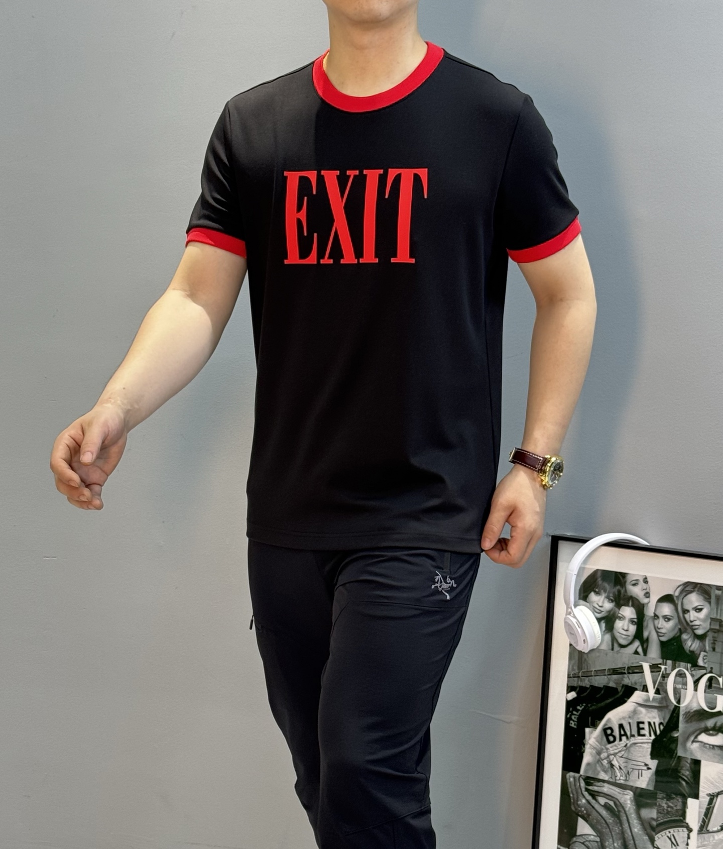 Dolce & Gabbana EXIT印花T恤🆕新款莫代尔面料.高克重手感一流.暖糯舒适❤️胸前“EX