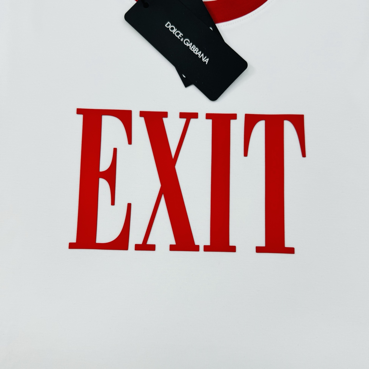 Dolce & Gabbana EXIT印花T恤🆕新款莫代尔面料.高克重手感一流.暖糯舒适❤️胸前“EX