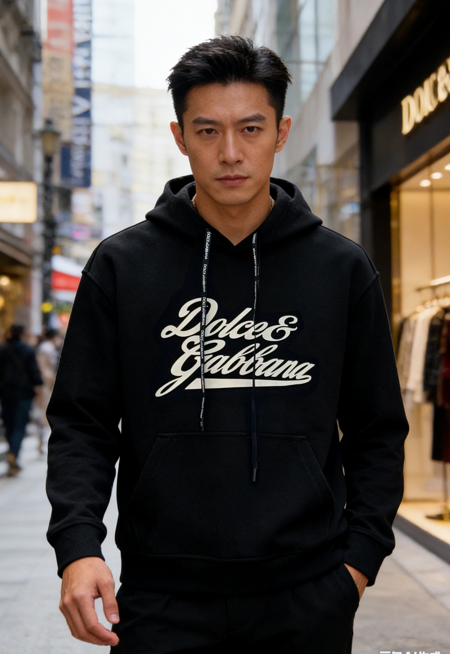Dolce & Gabbana杜嘉班纳新品连帽卫衣.定制专属380g天丝面料，定制原版工艺螺纹，袖子.胸