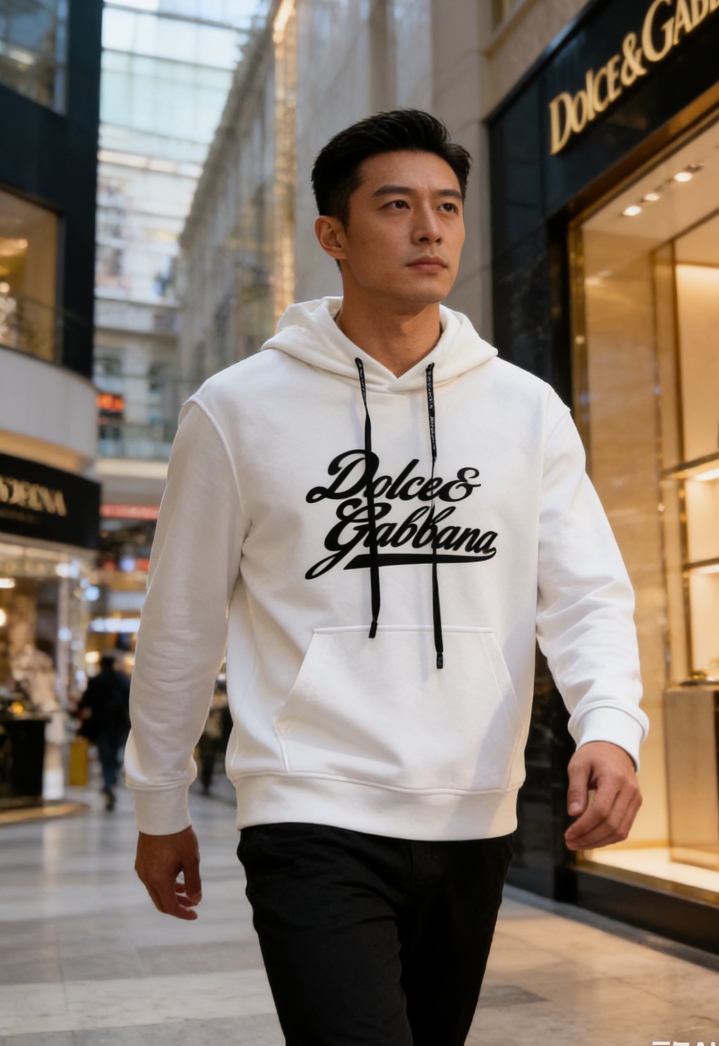Dolce & Gabbana杜嘉班纳新品连帽卫衣.定制专属380g天丝面料，定制原版工艺螺纹，袖子.胸