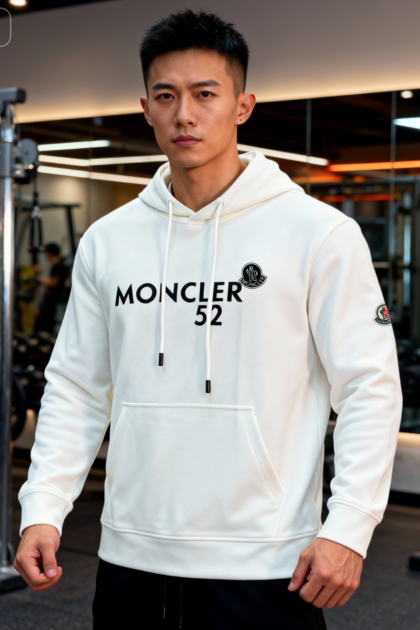 Moncler蒙口25s新品连帽卫衣！胸前经典字母图形简约设计！大牌范儿直面扑来.优选380g天丝棉面料