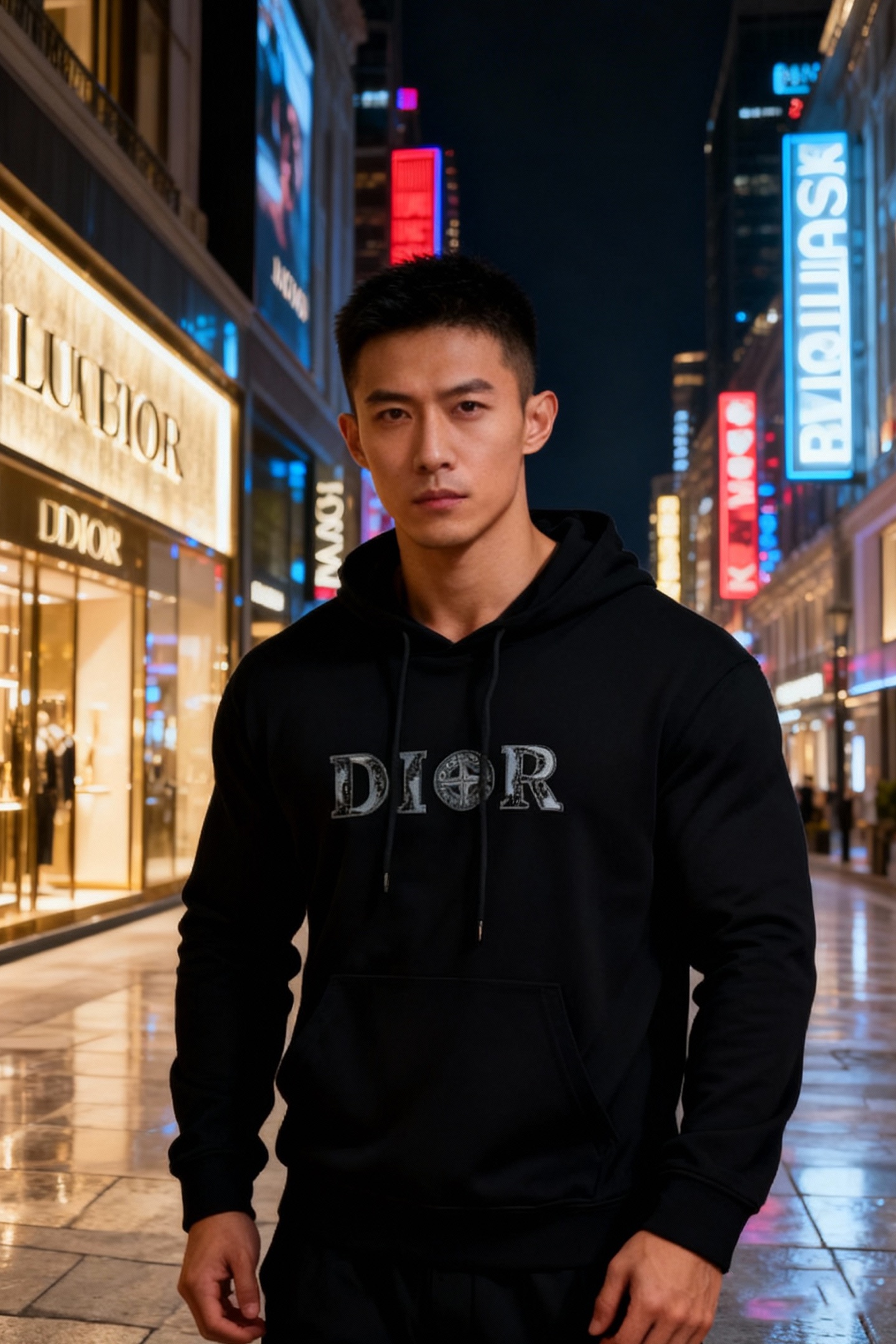 Dior迪奥25s新款天丝连帽卫衣.石头岛联名款.胸前经典字母3D绣花烫画设计.减龄耐看！简单高级.辨识