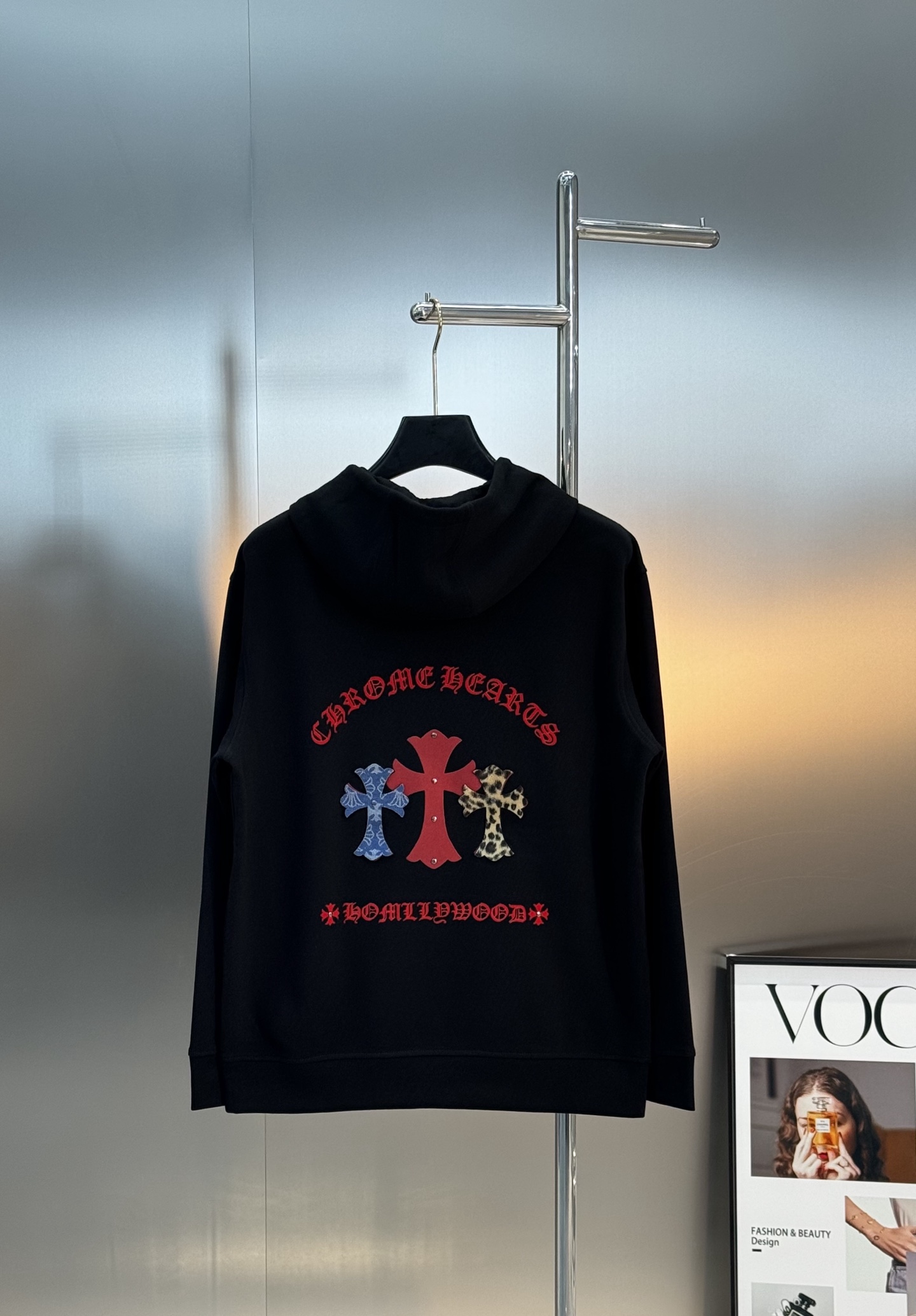 ChromeHearts*克罗心25s新款连帽卫衣.男女同款！经典十字造型颜值担当.张扬个性图形字母搭配