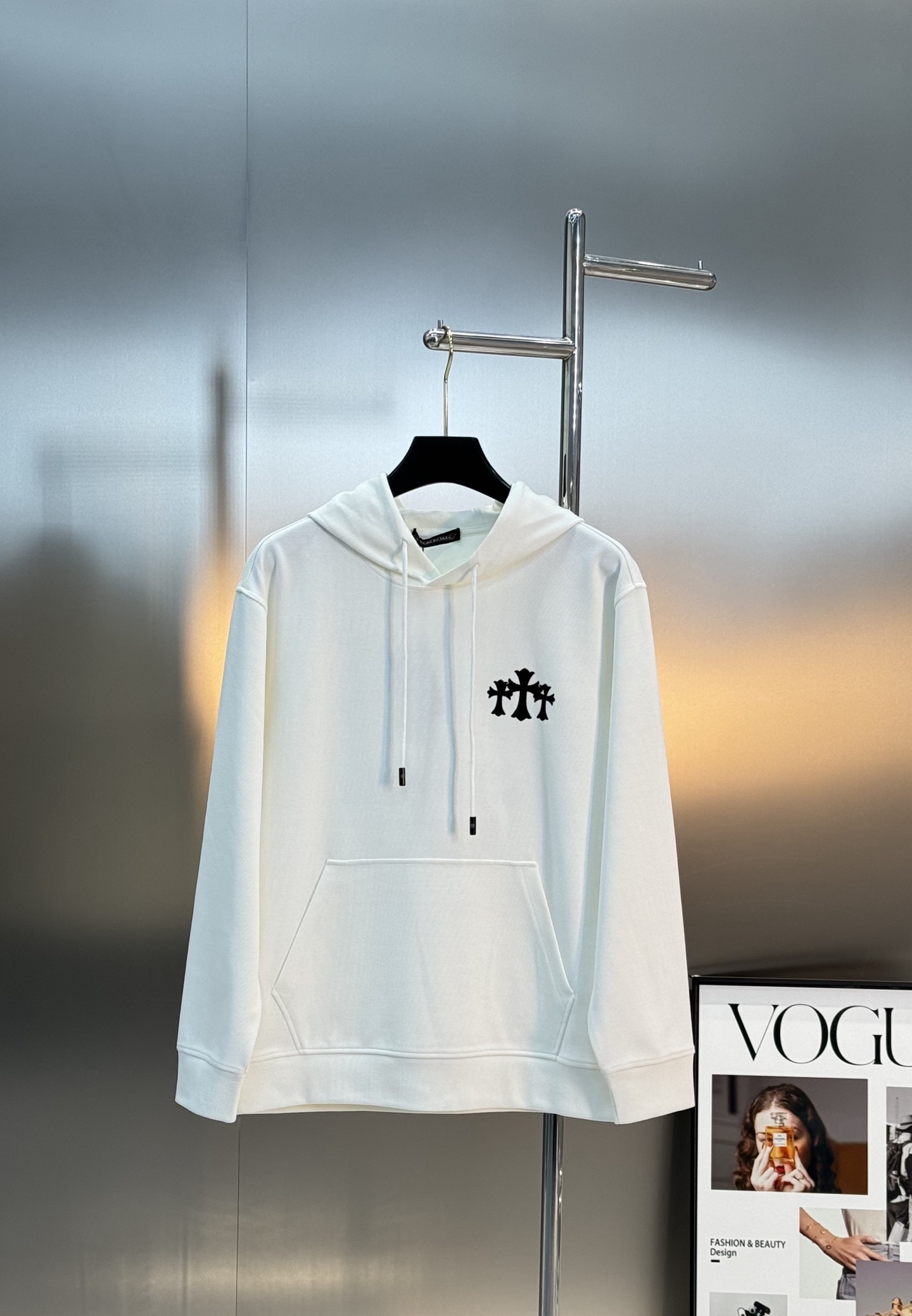 ChromeHearts*克罗心25s新款连帽卫衣.男女同款！经典十字造型颜值担当.张扬个性图形字母搭配