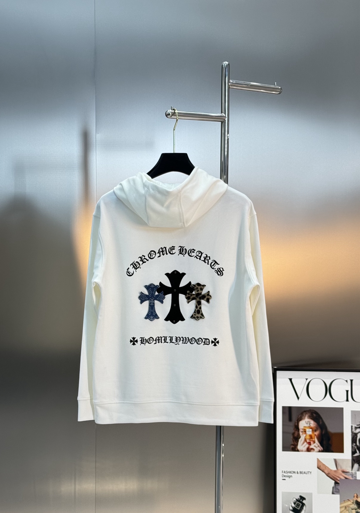 ChromeHearts*克罗心25s新款连帽卫衣.男女同款！经典十字造型颜值担当.张扬个性图形字母搭配