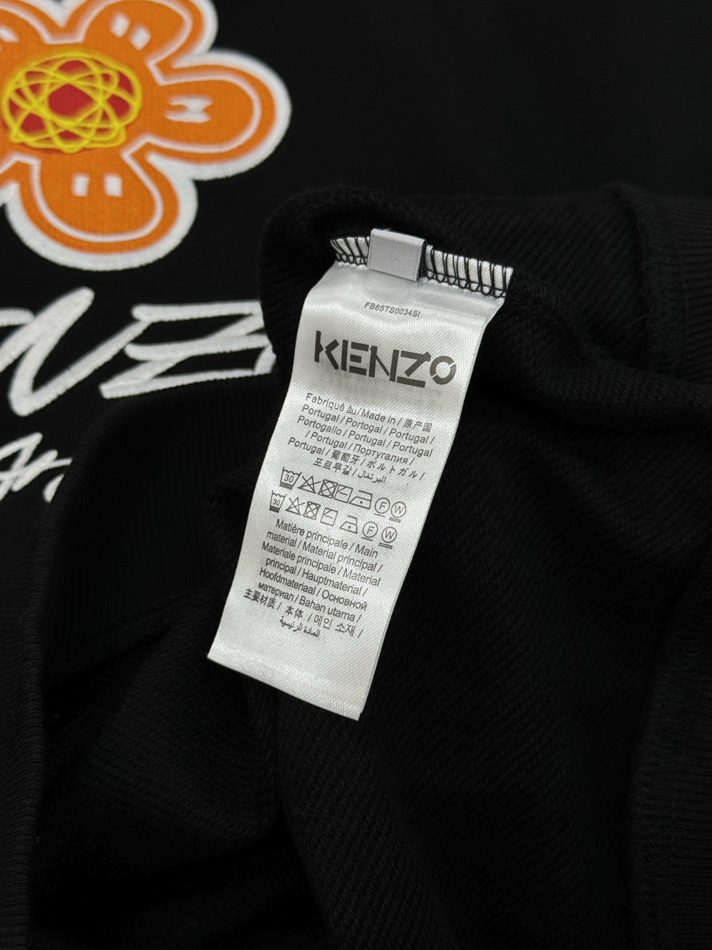 Kenzo 25s新款花朵连帽卫衣.男女同款！柔软360g棉质面料，穿着超舒适!正面橙色花朵+品牌字母，